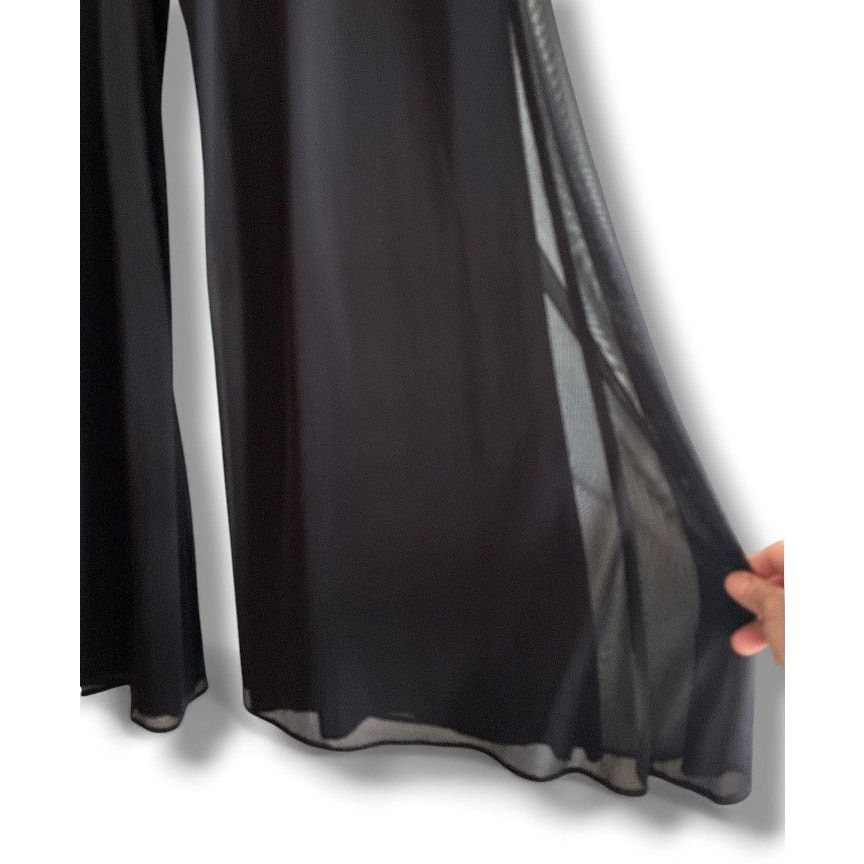 Other Connected Apparel chiffon overlay highwaisted wide leg pants Size 26" / US 2 / IT 38 - 4 Thumbnail