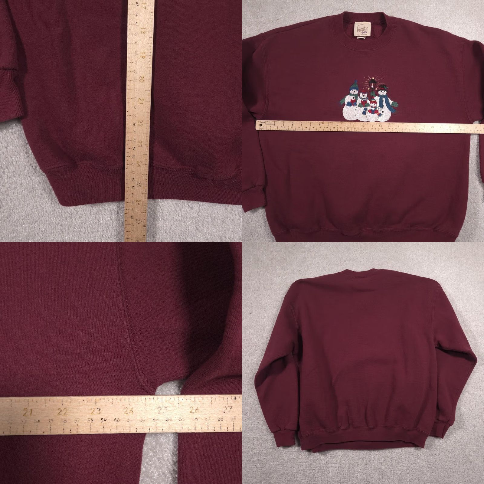Peanuts VINTAGE Peanut Butter & Jelly Sweatshirt Mens XL Red Snowman Christmas 90s Size US XL / EU 56 / 4 - 8 Thumbnail