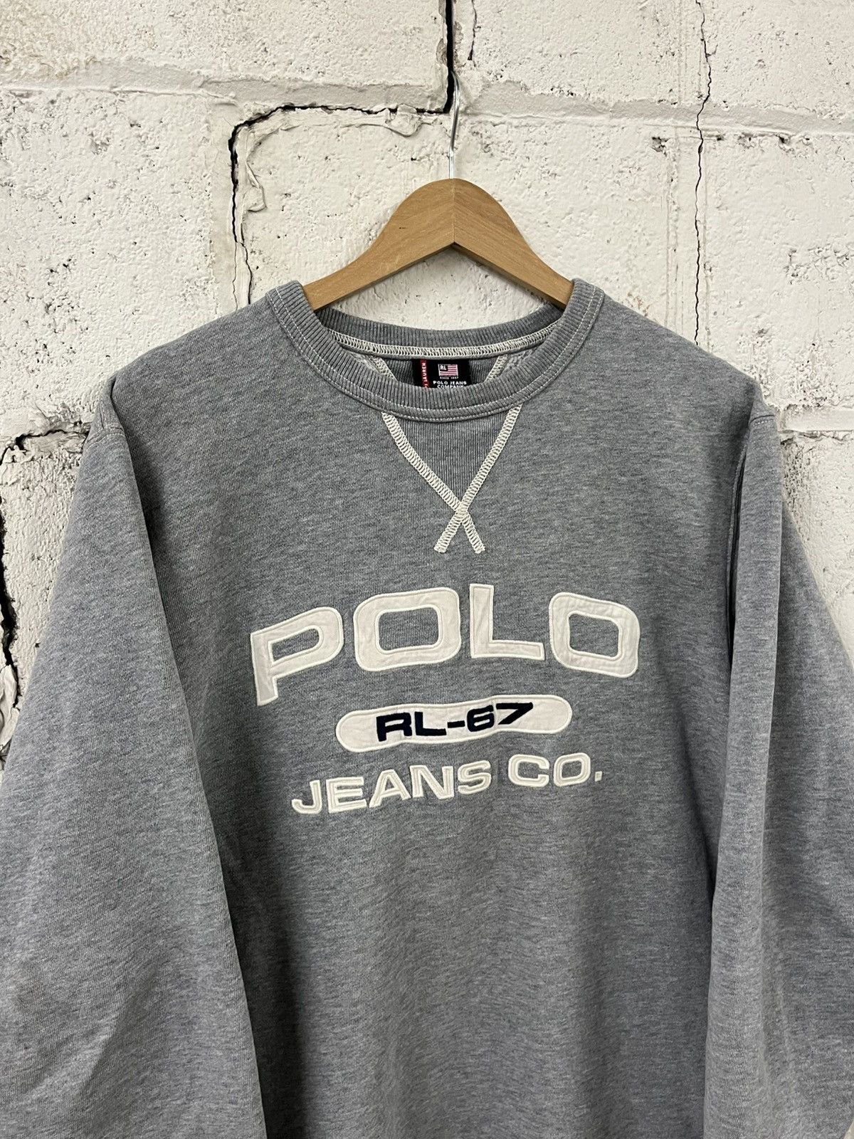 Polo Ralph Lauren Polo Ralph Lauren vintage 67 spell out, crewneck preppy rare Size US L / EU 52-54 / 3 - 4 Thumbnail