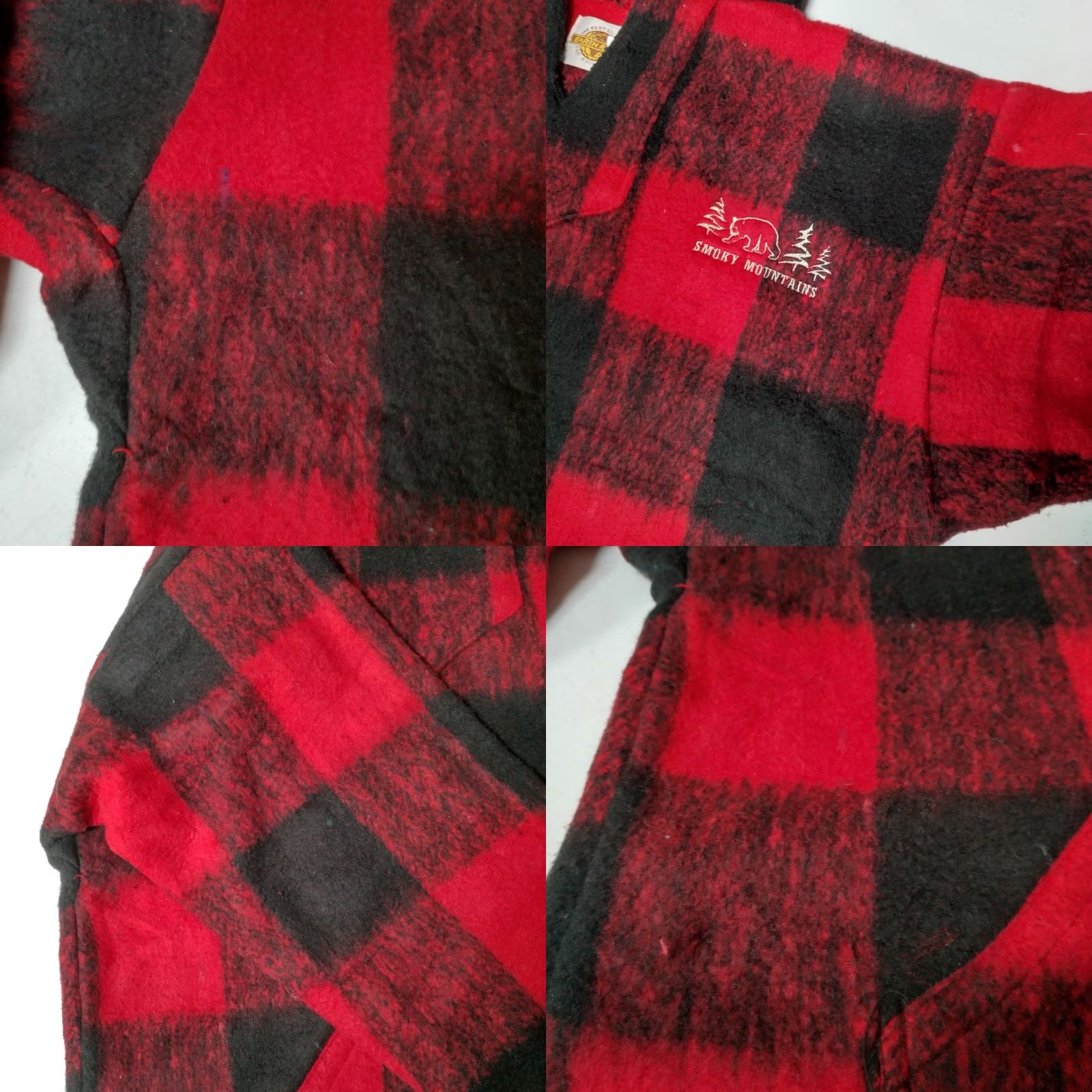 Vintage Earth Ragz Smoky Mountains Jacket M Buffalo Plaid Red Black Fleece Hoodie Womens Size M / US 6-8 / IT 42-44 - 10 Thumbnail