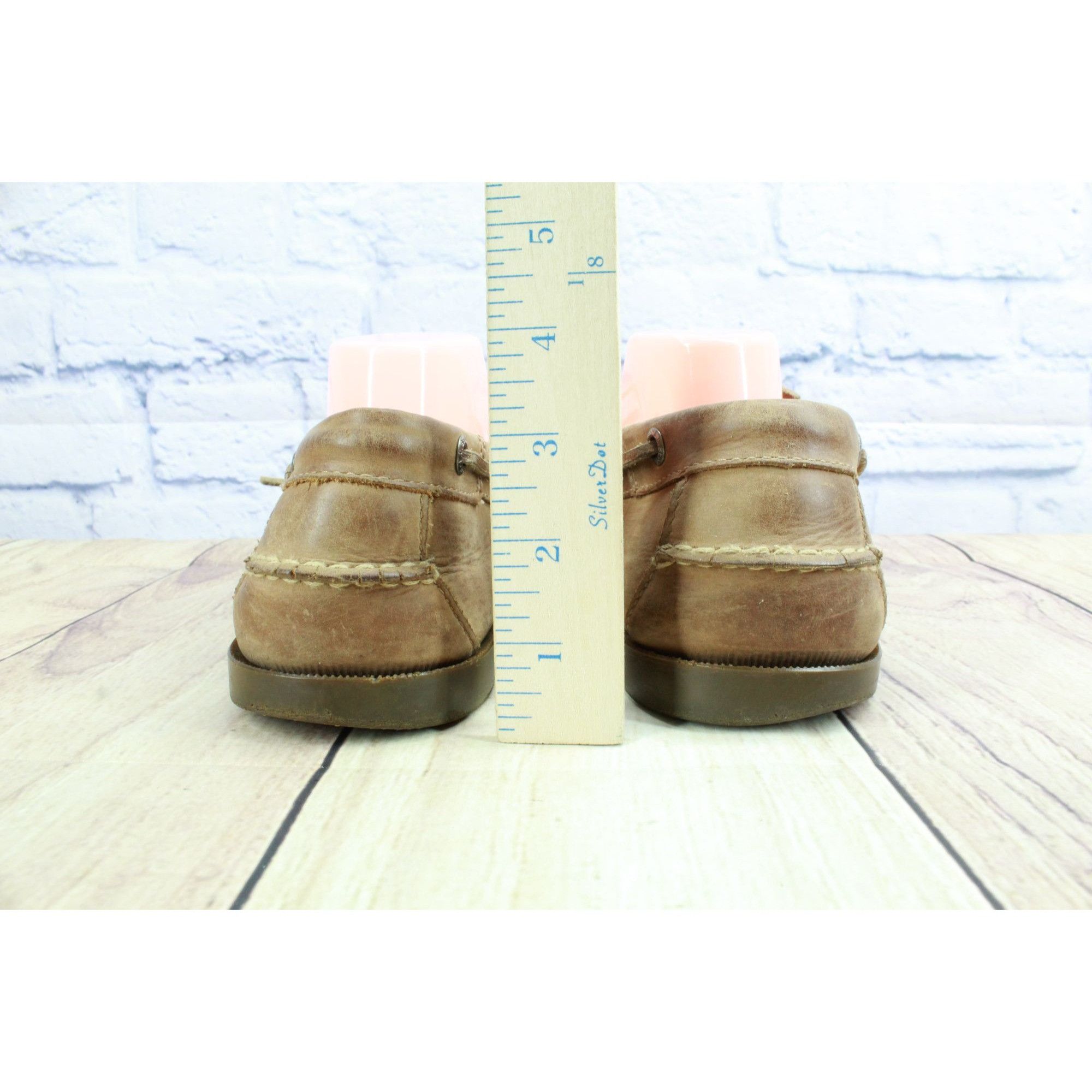 L.L. Bean LL Bean Casco Bay Men's Leather Slip On Moccasin Boat Shoes Size US 10 / EU 43 - 6 Thumbnail