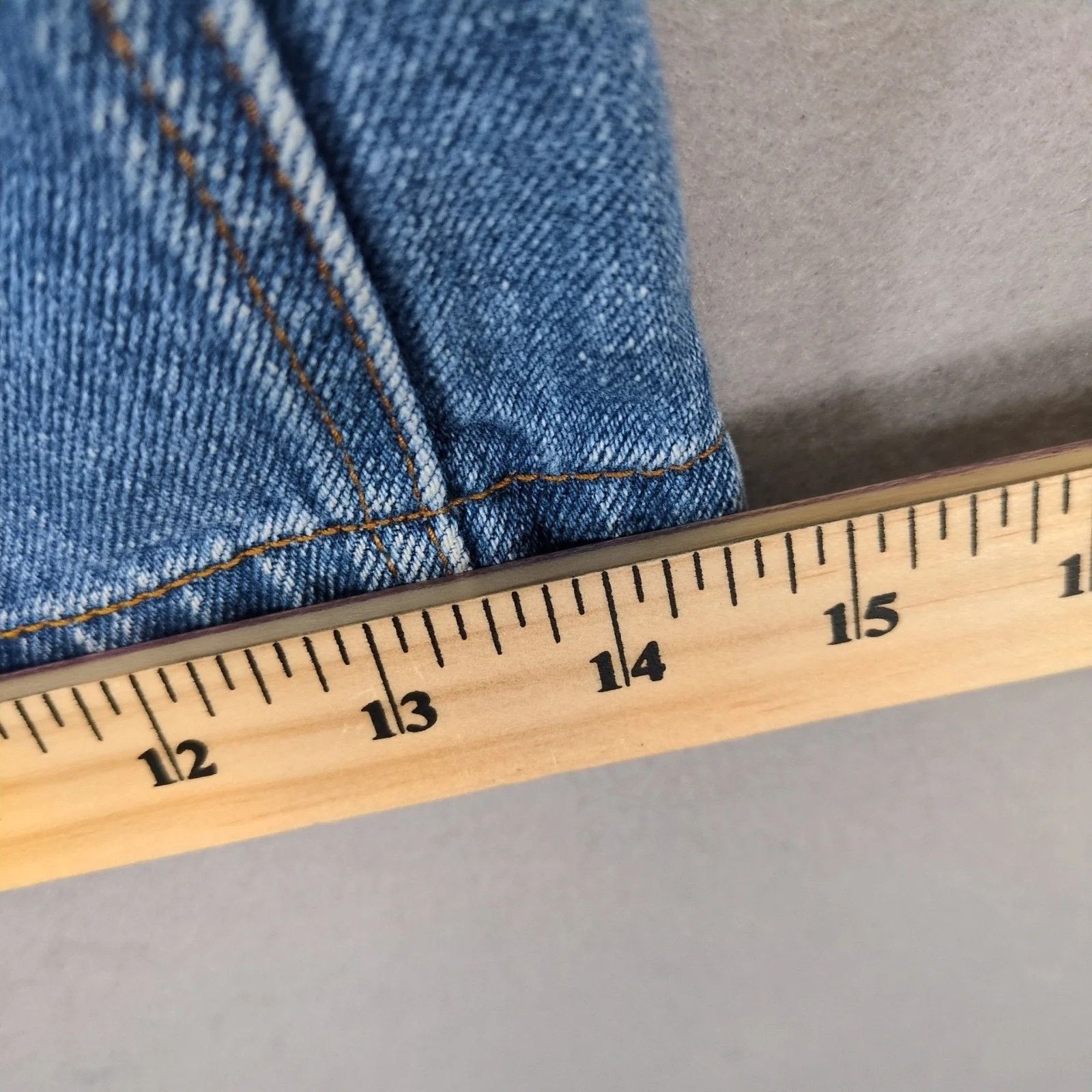 Vintage State of the Art Jean Shorts High Rise Waist Buckle Belt 14 Size 36" / US 14 / IT 50 - 10 Thumbnail