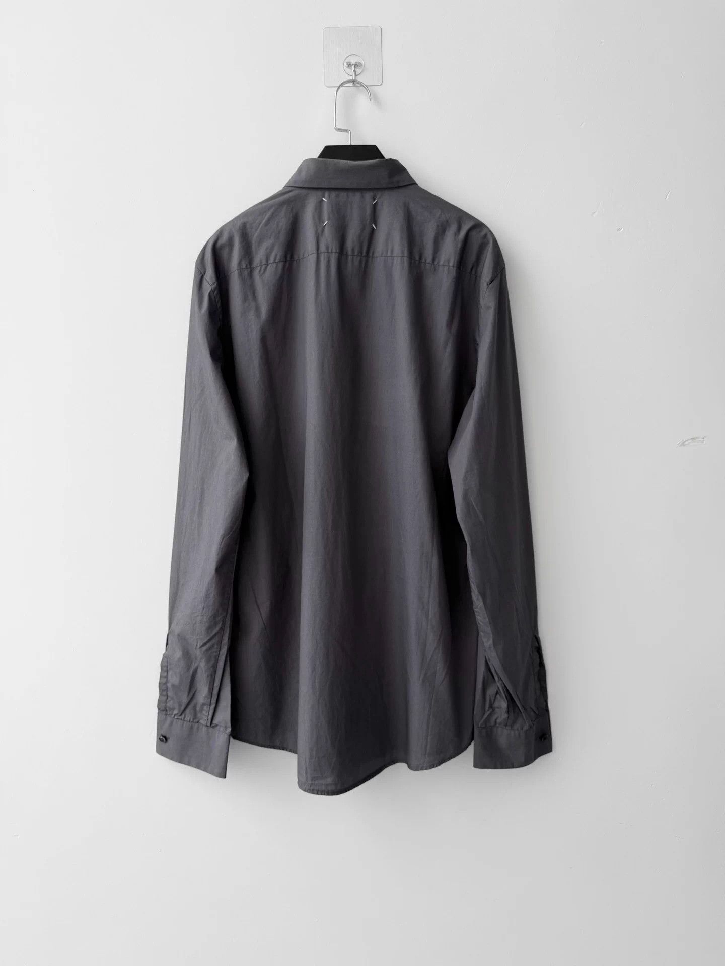 Maison Margiela Margiela 3M F/W11 Hidden Button Shirt Dusk Gray 50 Size US M / EU 48-50 / 2 - 3 Thumbnail