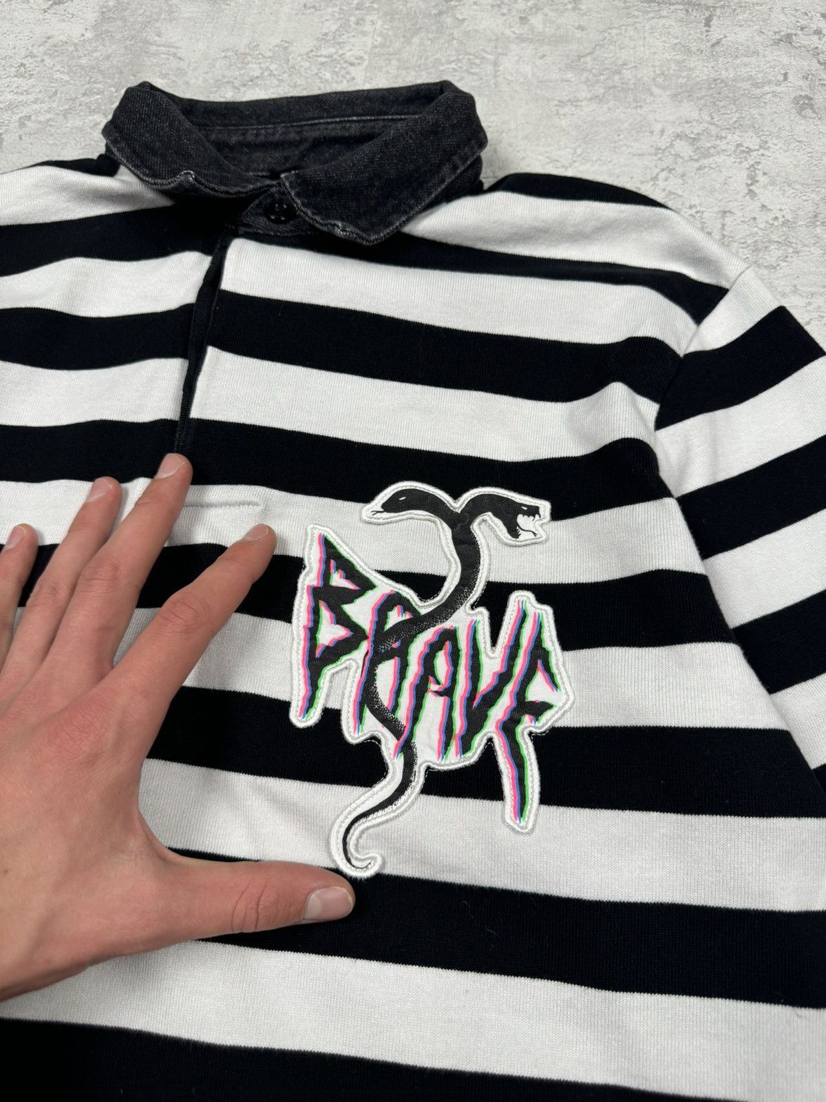Diesel Diesel Brave Snake Long Sleeve Striped Size L Size US L / EU 52-54 / 3 - 4 Thumbnail