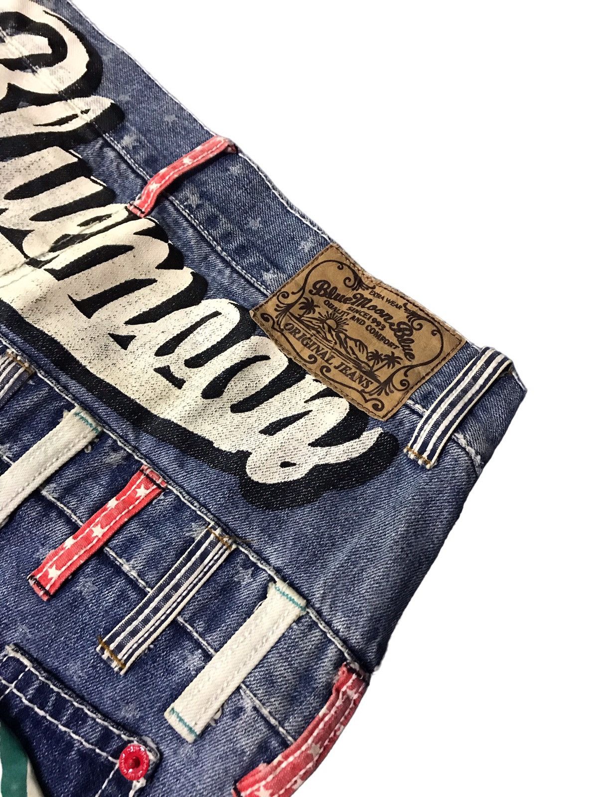 Hysteric Glamour BEST OFFER🔥🔥 Blue Moon Blue Japan Full Printed Star Jeans Size US 32 / EU 48 - 9 Thumbnail