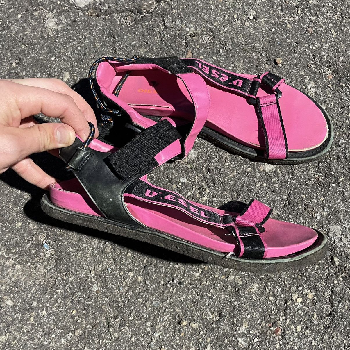 Diesel Diesel S Paradyce FS Sandals y2k pink black y2k shoes slip Size US 10 / IT 40 - 2 Thumbnail
