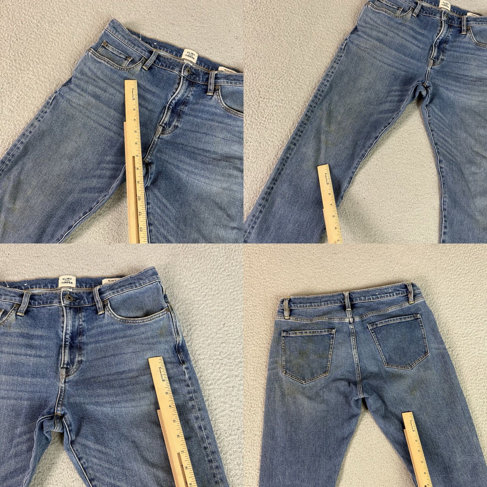 Flint And Tinder Flint and Tinder Jeans Mens 32x32 Blue Slim Fit Denim Pants 5-Pocket Style City USA Slim Mens Blue Jeans Size US 32 / EU 48 - 8 Thumbnail