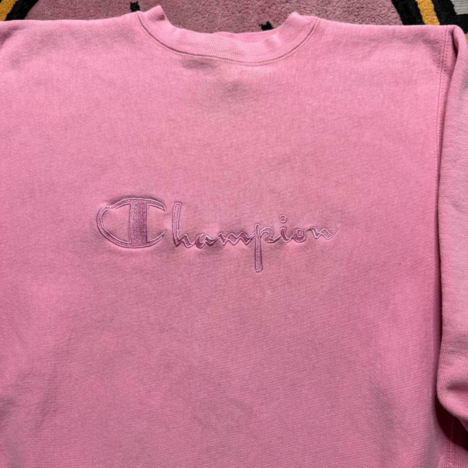 Champion × Vintage Vintage 90’s Champion Reverse Weave Embroidered Sweatshirt Size US L / EU 52-54 / 3 - 3 Thumbnail