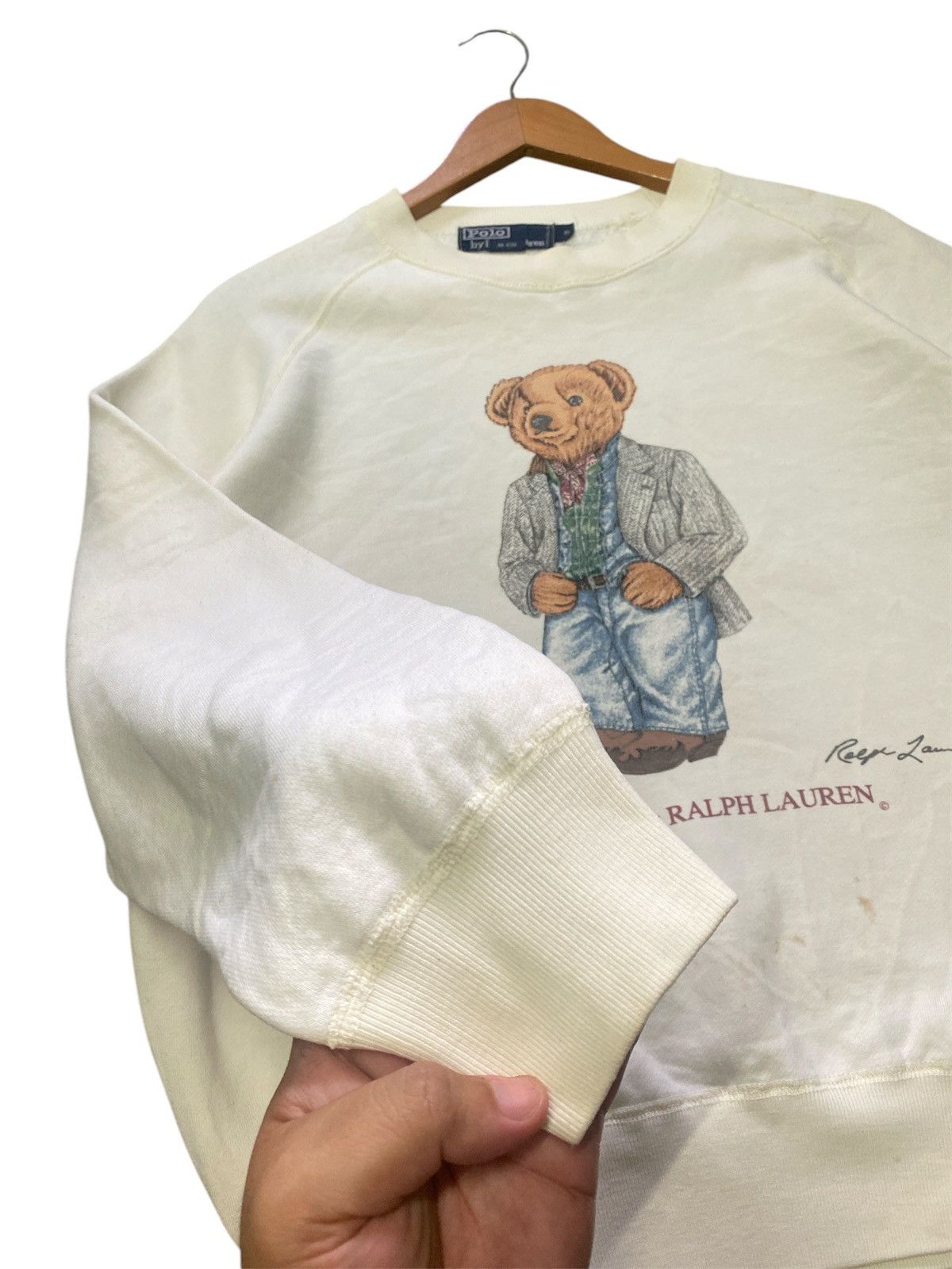 Designer × Polo Ralph Lauren × Vintage 💥RARE💥VINTAGE POLO RALPH LAUREN BEAR SWEATSHIRT🔥 Size US S / EU 44-46 / 1 - 8 Thumbnail