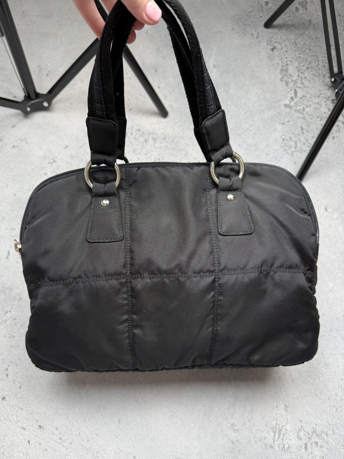 Bogner Vintage Bogner Black Nylon Padded Handbag Tote Shoulder Bag Size ONE SIZE - 9 Thumbnail