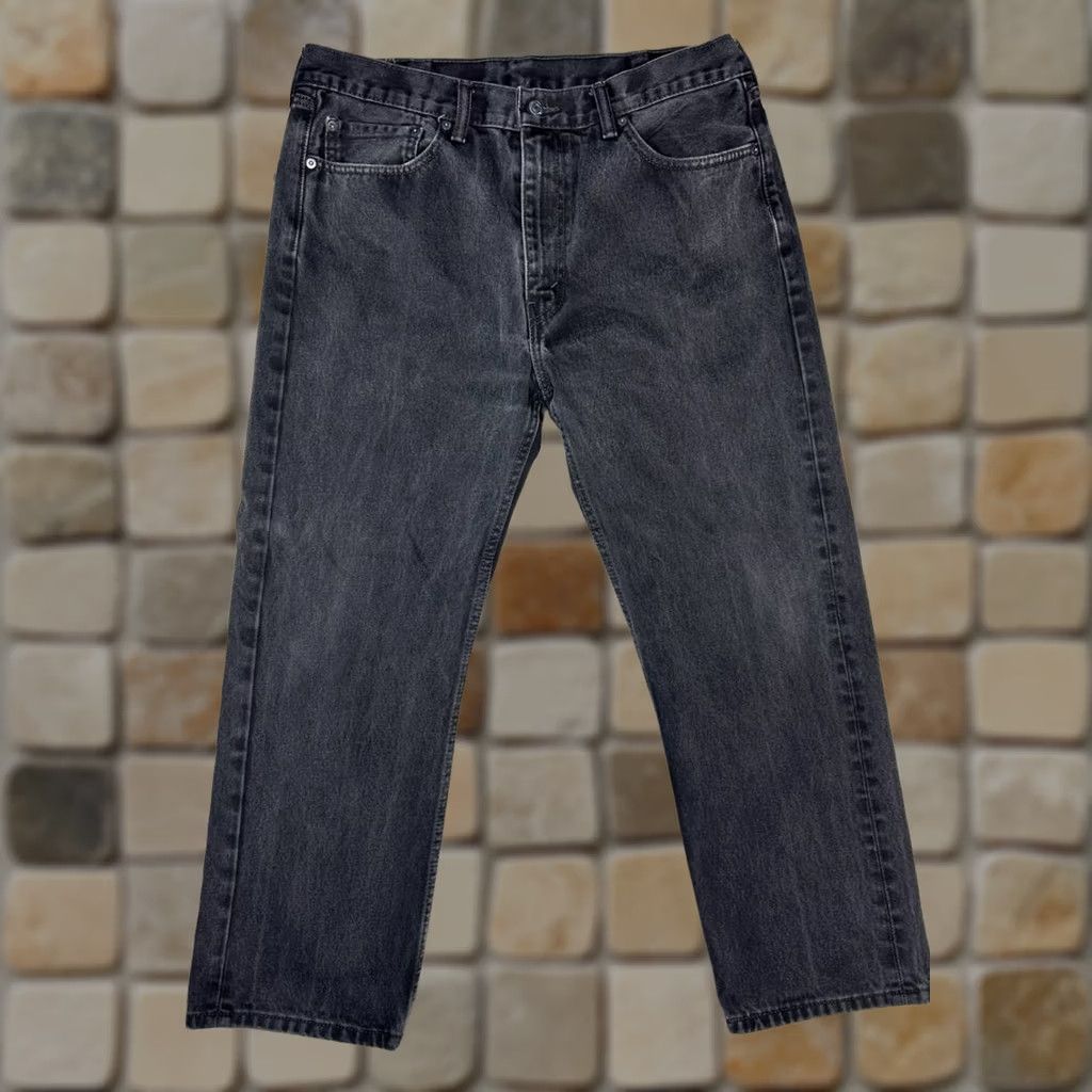 Levi's Levi's 505 Jeans Mens 36 Blue Denim Logo Button Zip Straight Mid Rise 27 Inseam 5-Pocket Regular Fit Jeans Mens Blue Size US 36 / EU 52 - 1 Thumbnail