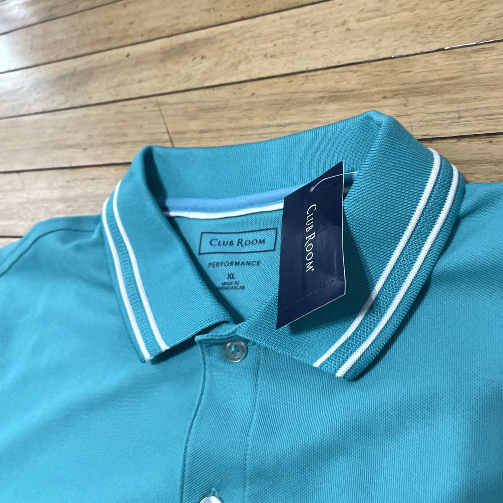 Club Room VINTAGE Club Room Polo Shirt Men XL Teal Green Preppy UPF50 Sun Protection New 0 46 Size US XL / EU 56 / 4 - 4 Thumbnail