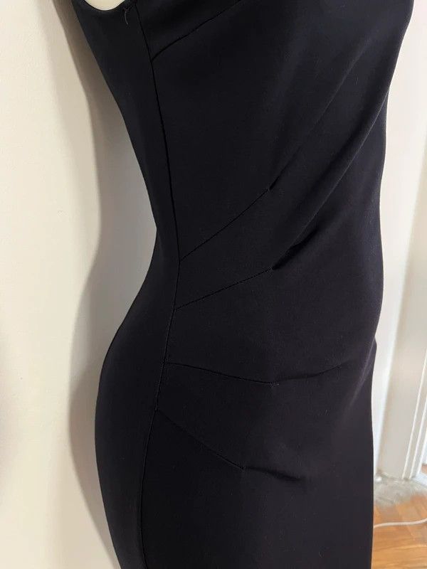 Patrizia Pepe Patrizia Pepe black draped dress viscose Size M / US 6-8 / IT 42-44 - 2 Thumbnail
