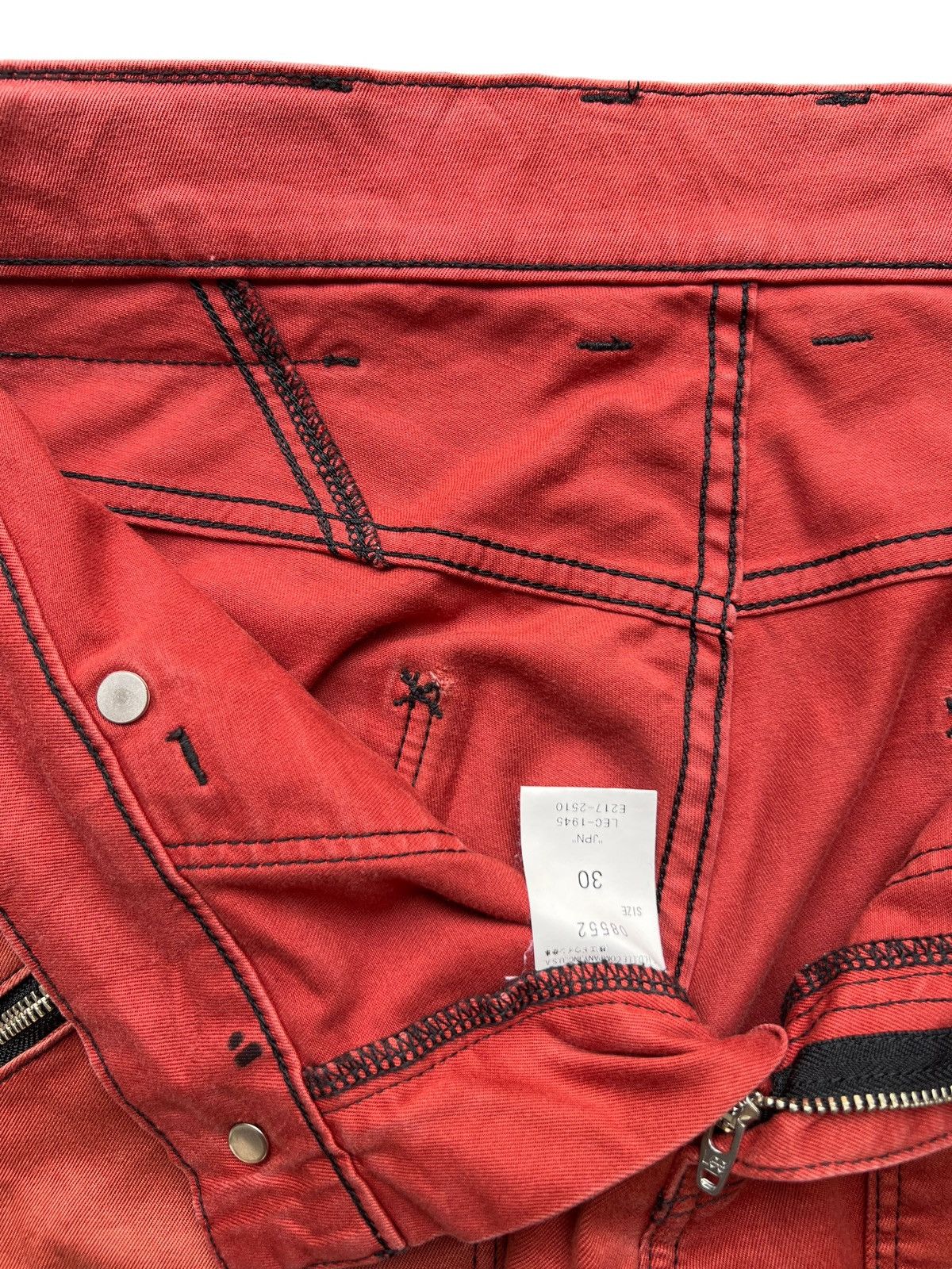 Lee Lee Multipocket Tactical Bondage Red Straight Pants 33x30 Size US 33 - 10 Thumbnail