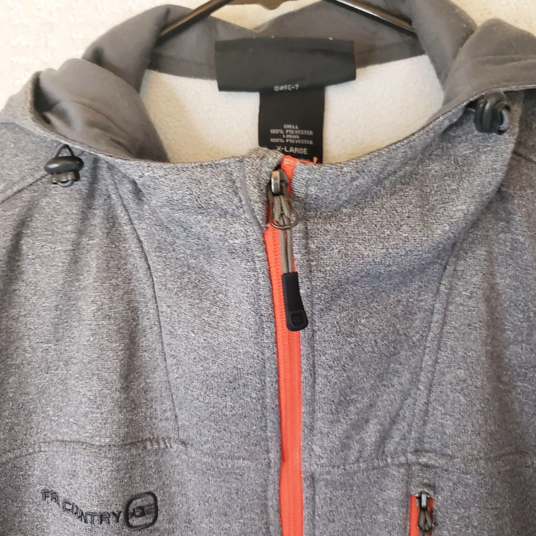 Free Country Free Country Jacket Mens XL Gray Full Zip Outdoor Performance Pockets Shirt/Coat (Jacket) Size US XL / EU 56 / 4 - 6 Thumbnail