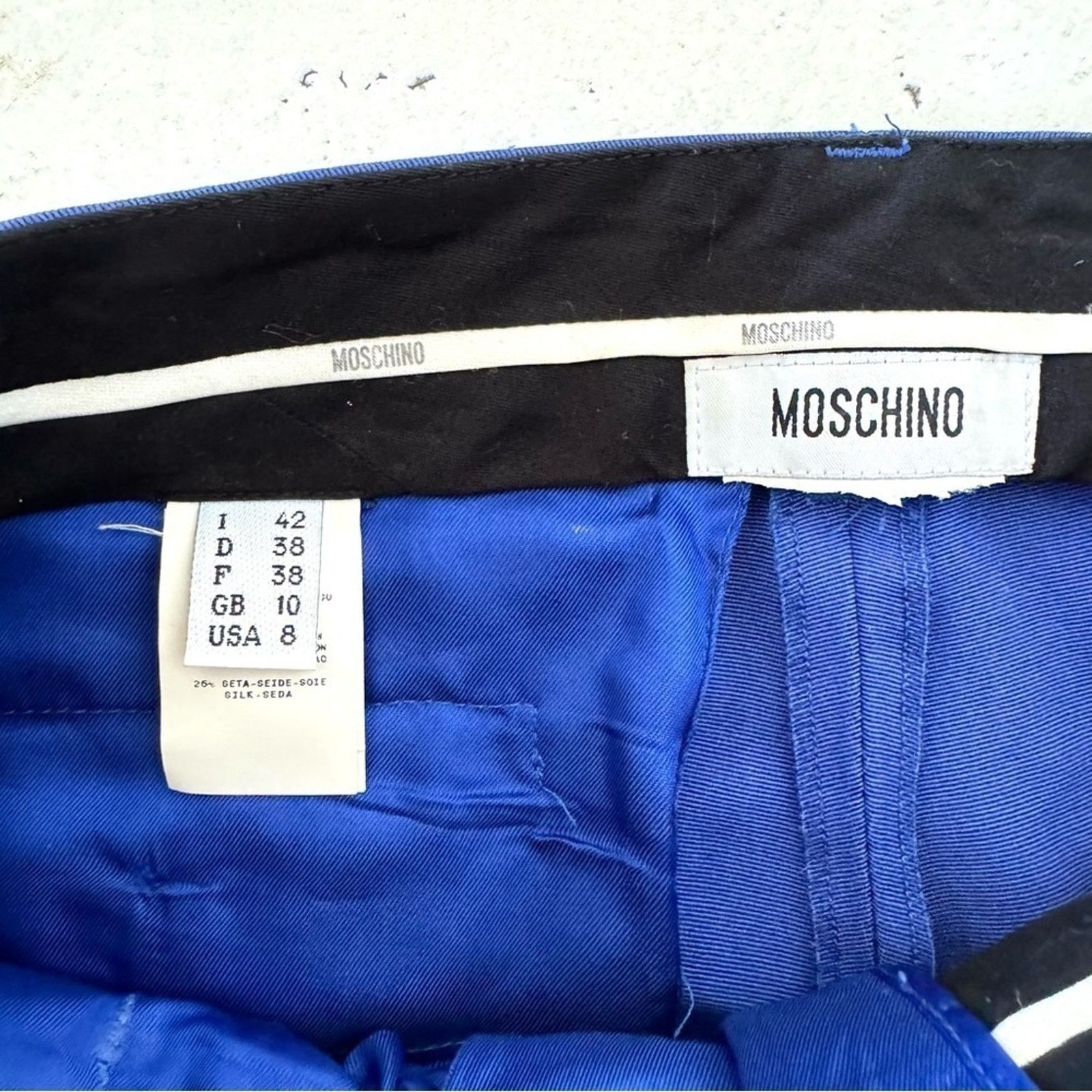 Moschino MOSCHINO Royal Blue Pants, Size 8 Size 30" / US 8 / IT 44 - 7 Thumbnail