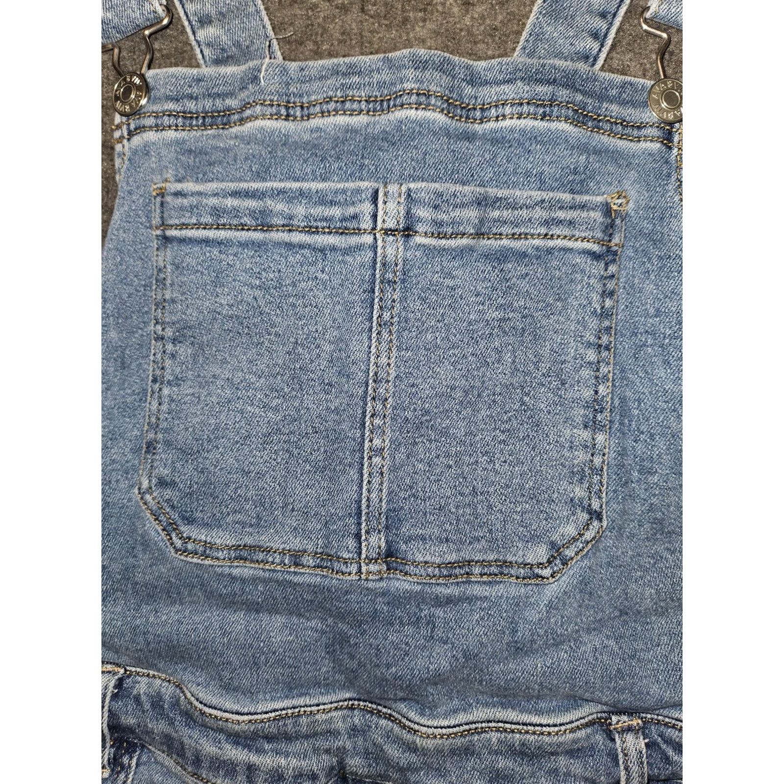 Vintage VINTAGE Ava & Viv Shortalls Women's 18W Denim Cutoff Stretch Frayed Hipster Preppy 90s City Cowgirl Outdoor Pockets High Rise Blue Plus Womens Size 40" / US 18 - 6 Thumbnail
