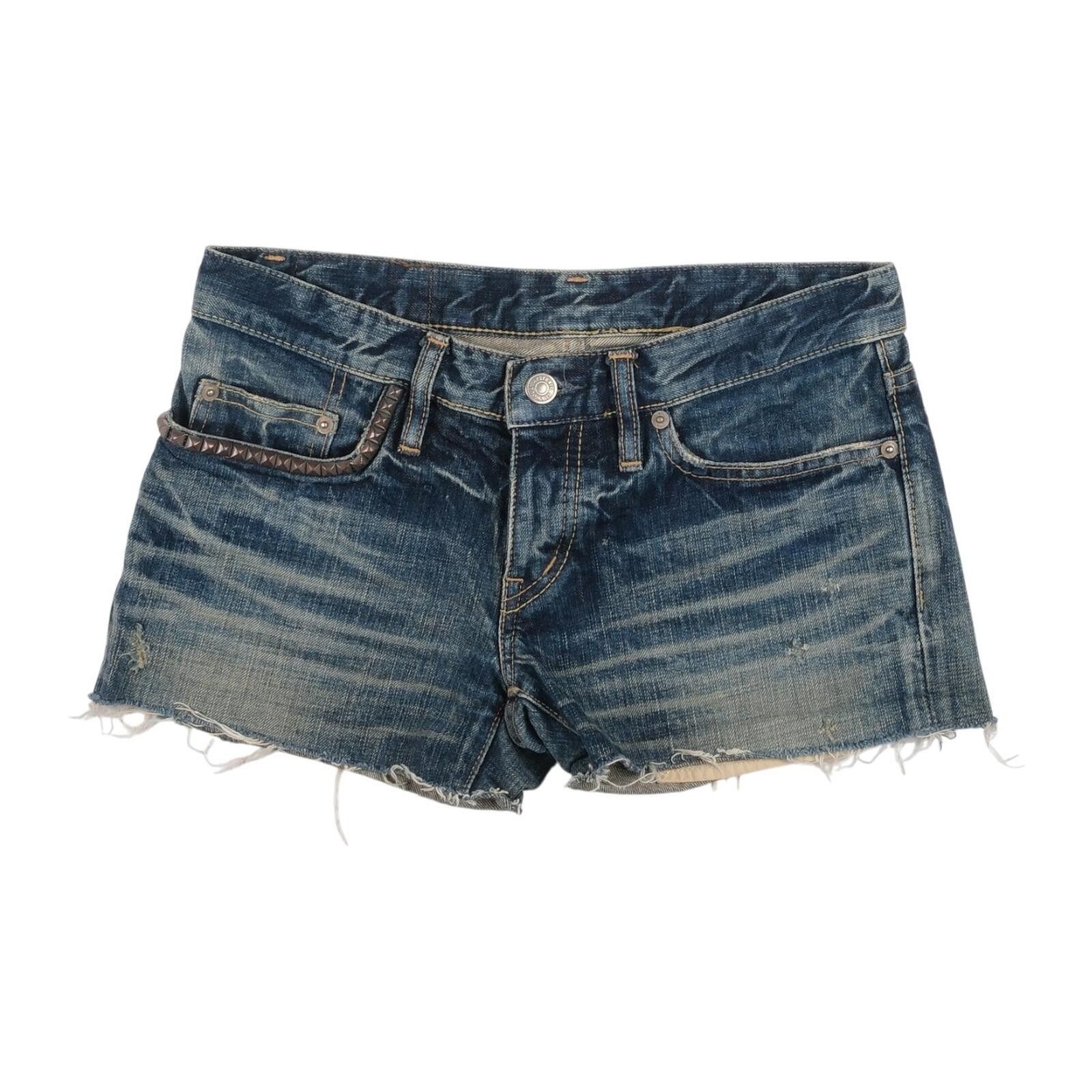 Hysteric Glamour Low Rise Cutoff Denim Shorts