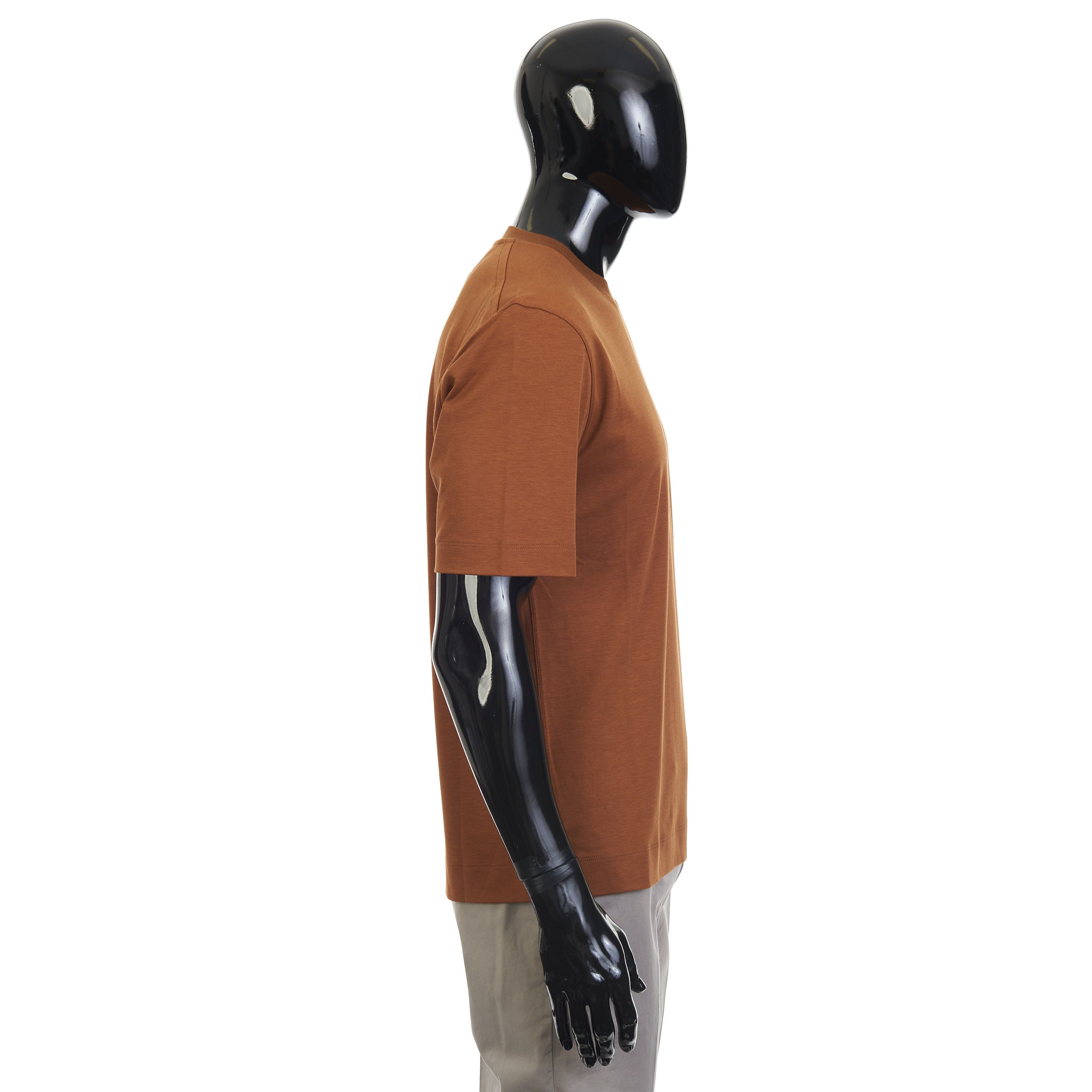 Ermenegildo Zegna Dark Foliage Silk & Cotton Crewneck Tshirt Size 52 Size US L / EU 52-54 / 3 - 7 Thumbnail