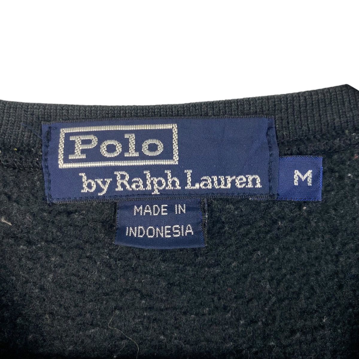 Polo Ralph Lauren × Vintage Vintage Polo Sweatshirt Black Pullover Jumper Size M Size US M / EU 48-50 / 2 - 6 Thumbnail