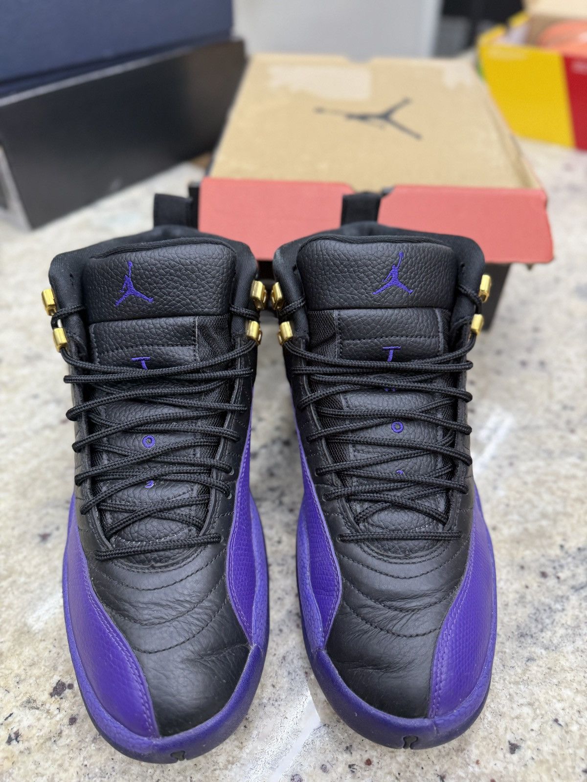 Jordan Brand Air Jordan 12 Retro Black/Field Purple Size US 9.5 / EU 42-43 - 3 Thumbnail