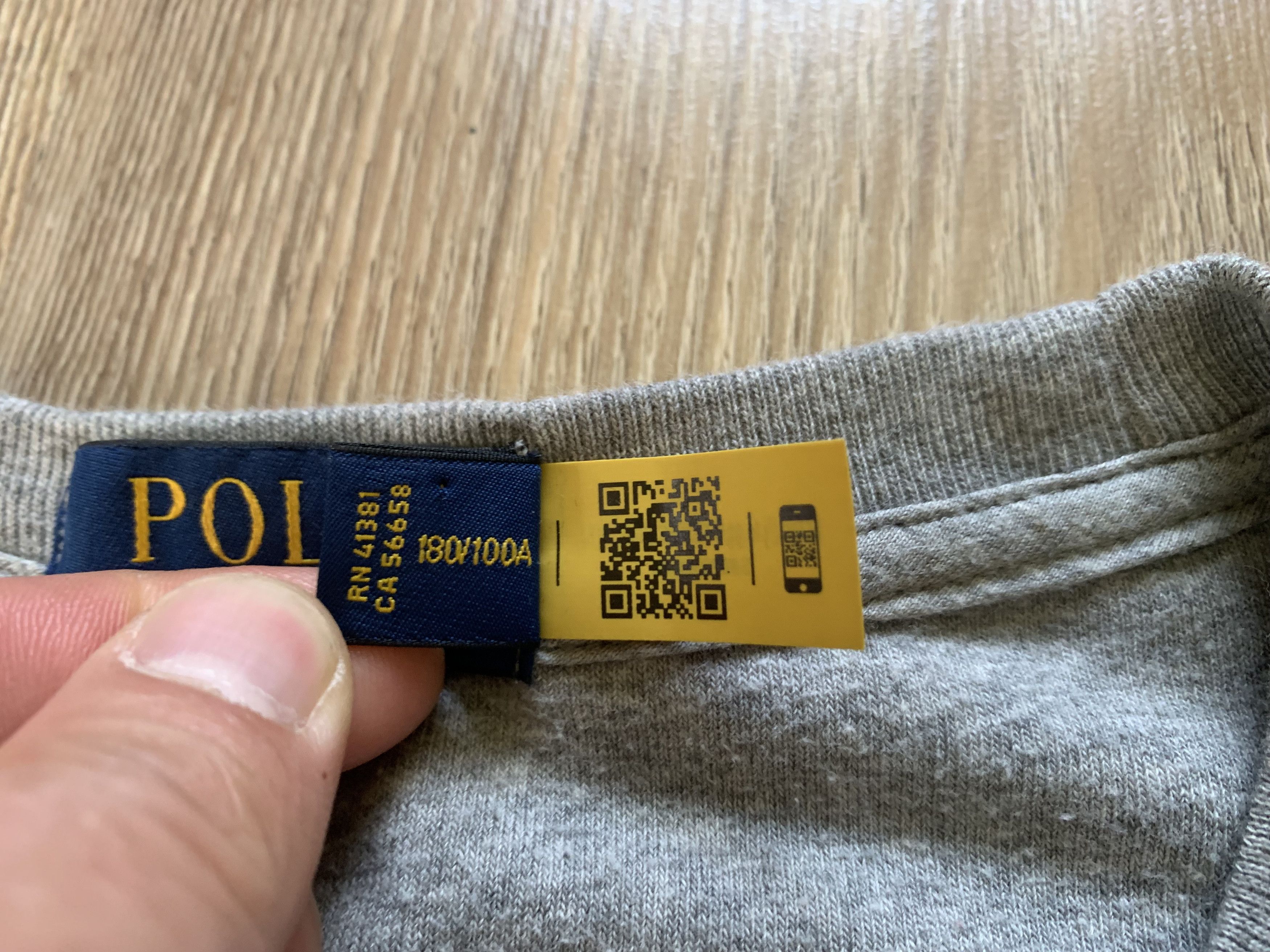Polo Ralph Lauren Polo Ralph Lauren Velours Cotton Grey T-Shirt Size US L / EU 52-54 / 3 - 7 Thumbnail