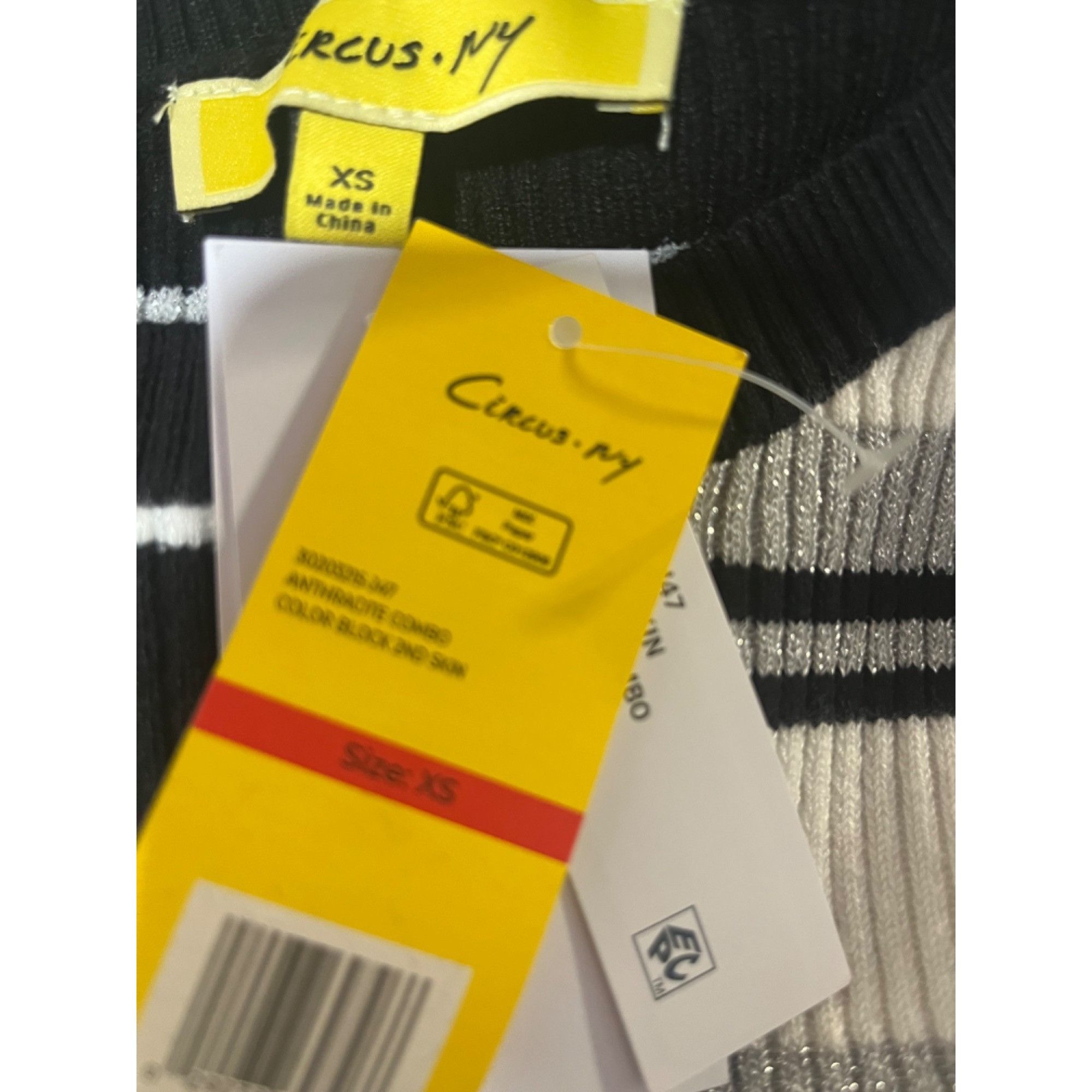 Other Circus NY Women's Colorblock Stripe Rib knit Pullover Sweate Size XS / US 0-2 / IT 36-38 - 10 Thumbnail