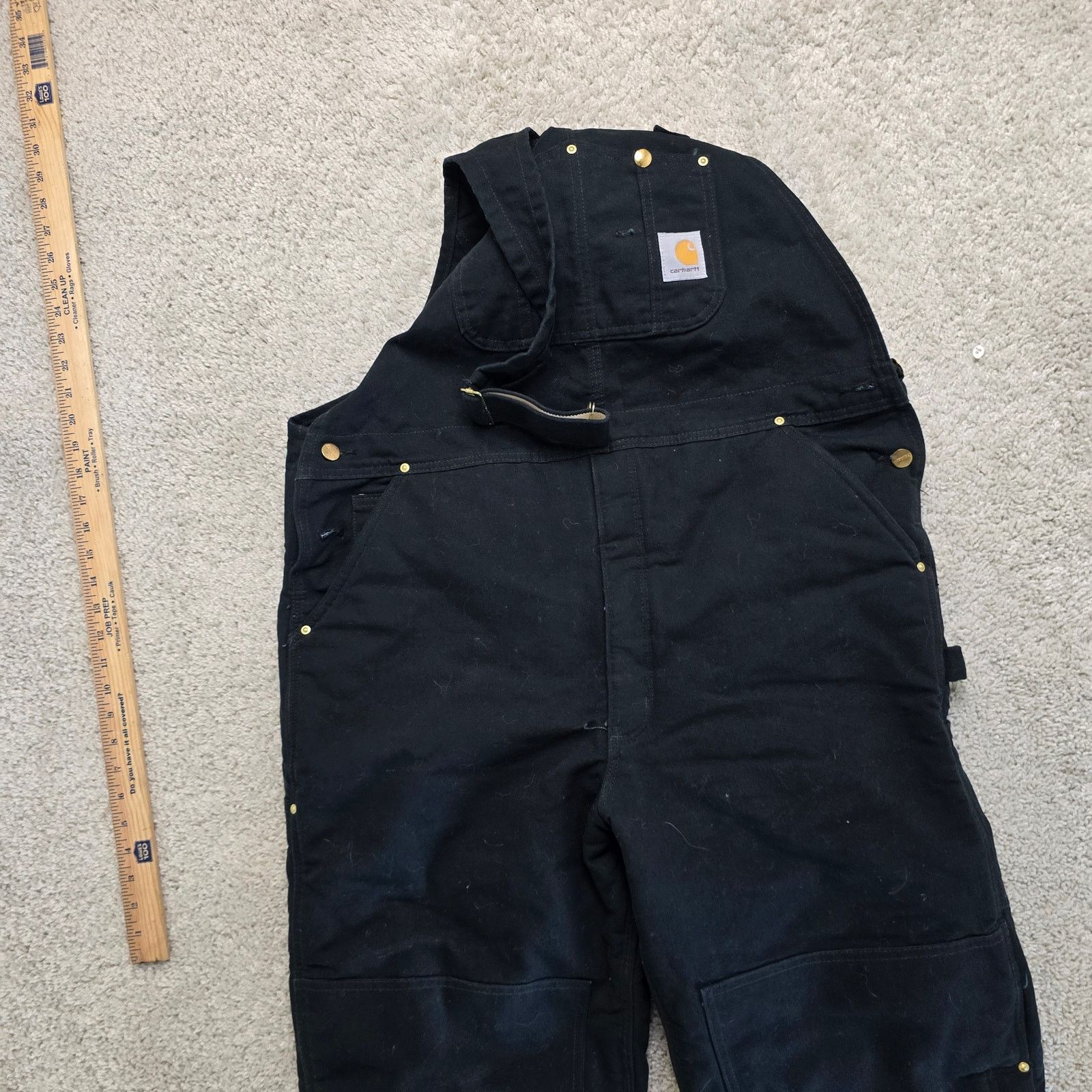 Carhartt Carhartt RO3 Blk Insulated Legs-Double Bib Overalls 42x32 Size 40" / US 18 - 3 Thumbnail