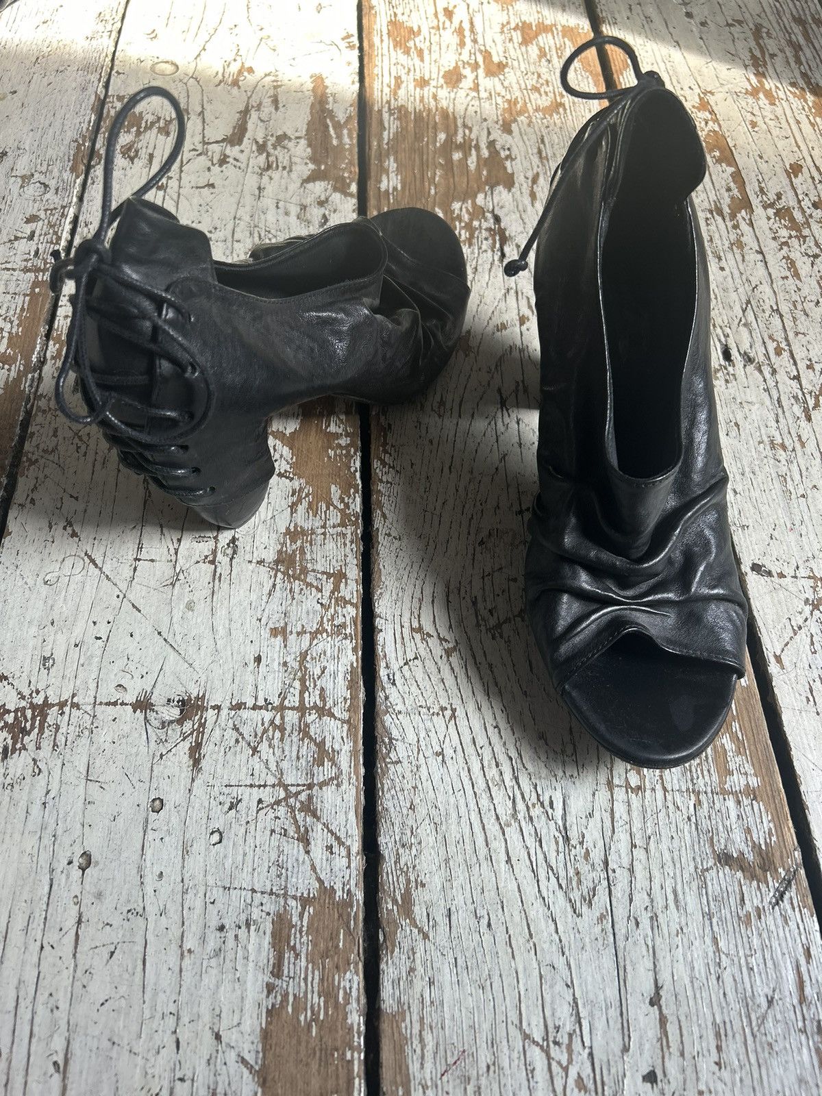 Marsell Marsell black leather high heels Size US 5.5 / IT 35.5 - 4 Thumbnail