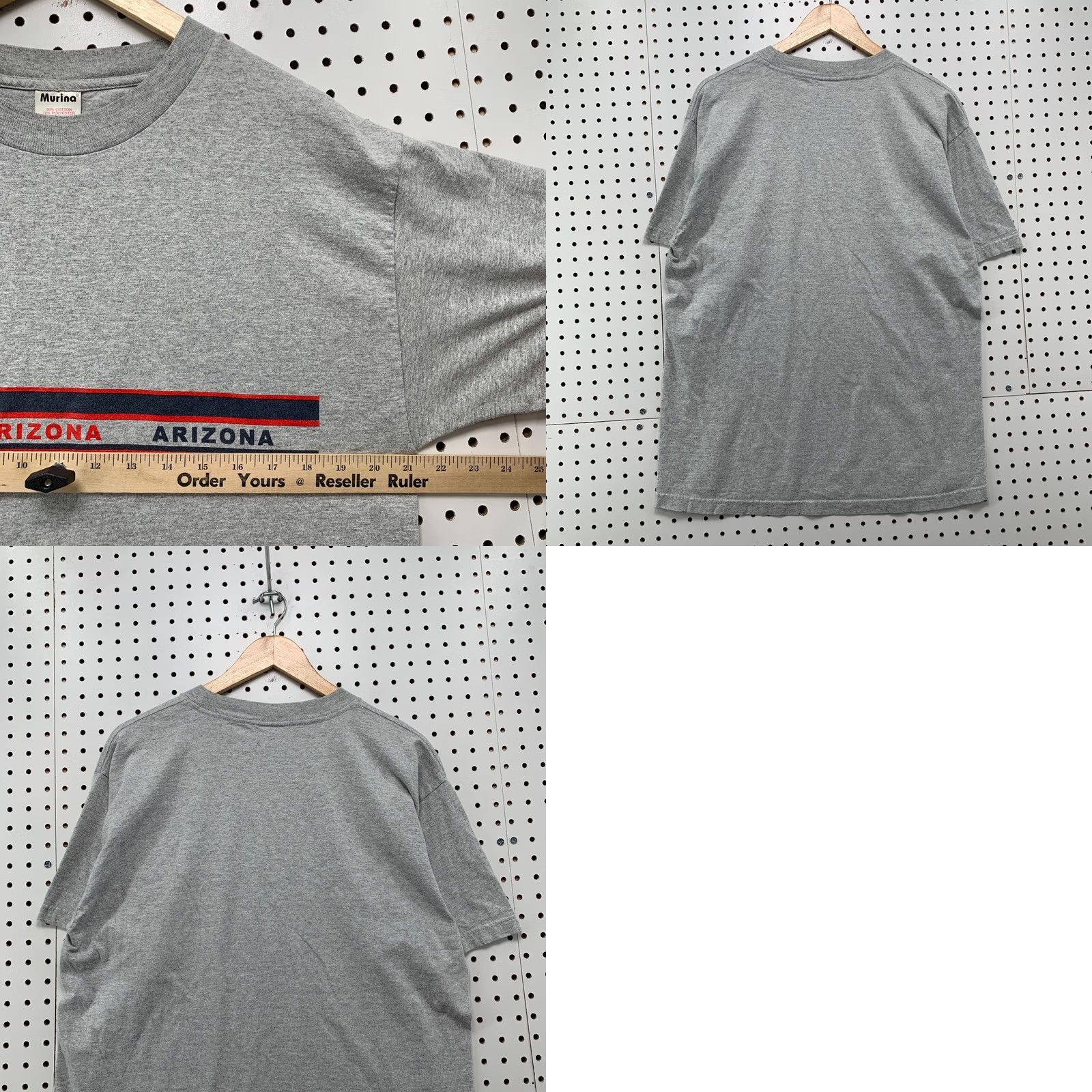 Vintage VINTAGE Arizona Shirt Gray Single Stitch MURINA Adult Large 21x29 90s Shirt Mens Size US L / EU 52-54 / 3 - 9 Thumbnail