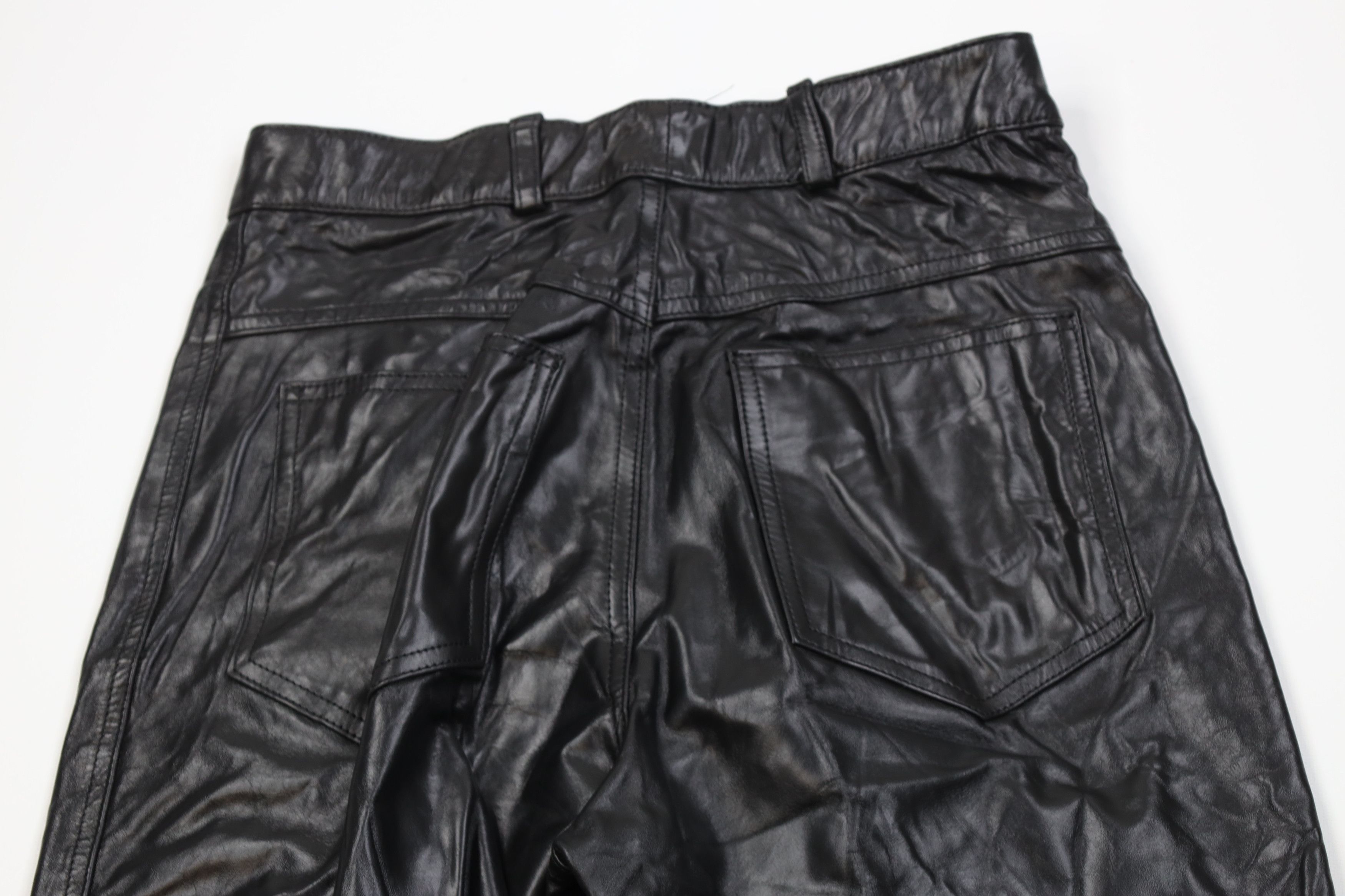 Vintage Vintage 70s Streetwear Straight Leg Pants Black Dom Goth Size 30" / US 8 / IT 44 - 9 Thumbnail