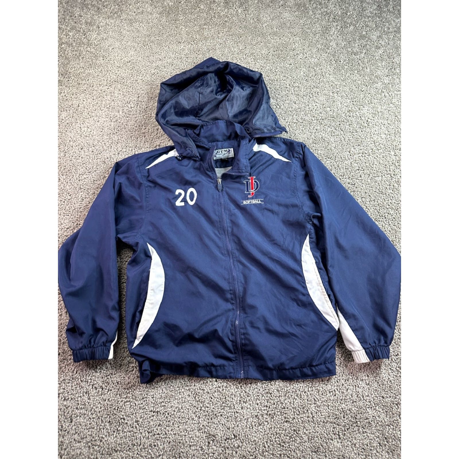 Vintage GTM Jacket Mens S Blue Full Zip Windbreaker Coat Shirt Jacket Style Logo Vintage: No Size US S / EU 44-46 / 1 - 2 Thumbnail