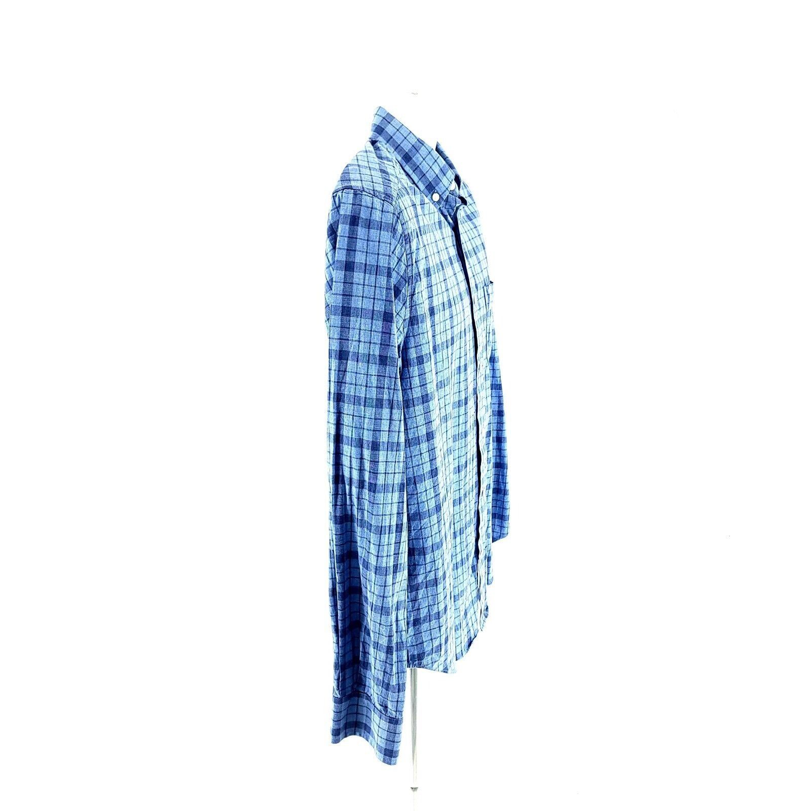 Nautica Nautica Classic Fit Medium Blue Plaid Pocket Front Cotton Bu Size US M / EU 48-50 / 2 - 8 Thumbnail