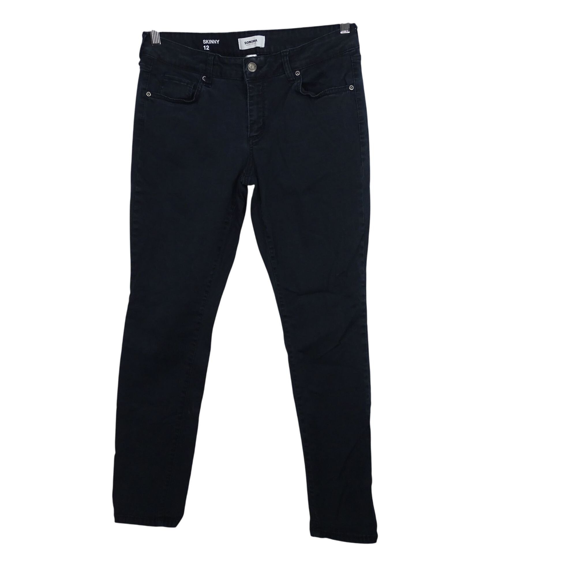 Sonoma Sonoma Skinny Jeans Women Size 12 Black Comfortable Stretch Size 34" / US 12 / IT 48 - 1 Thumbnail