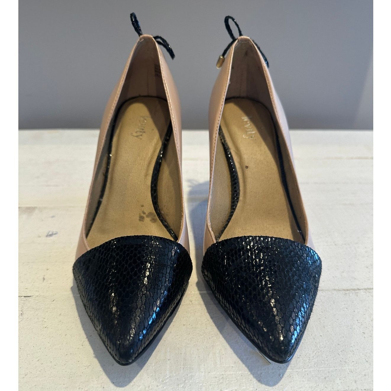 Other Levity Jalone Leather Tan Black Color Block Leather 7 Bow Size US 7 / IT 37 - 1 Thumbnail