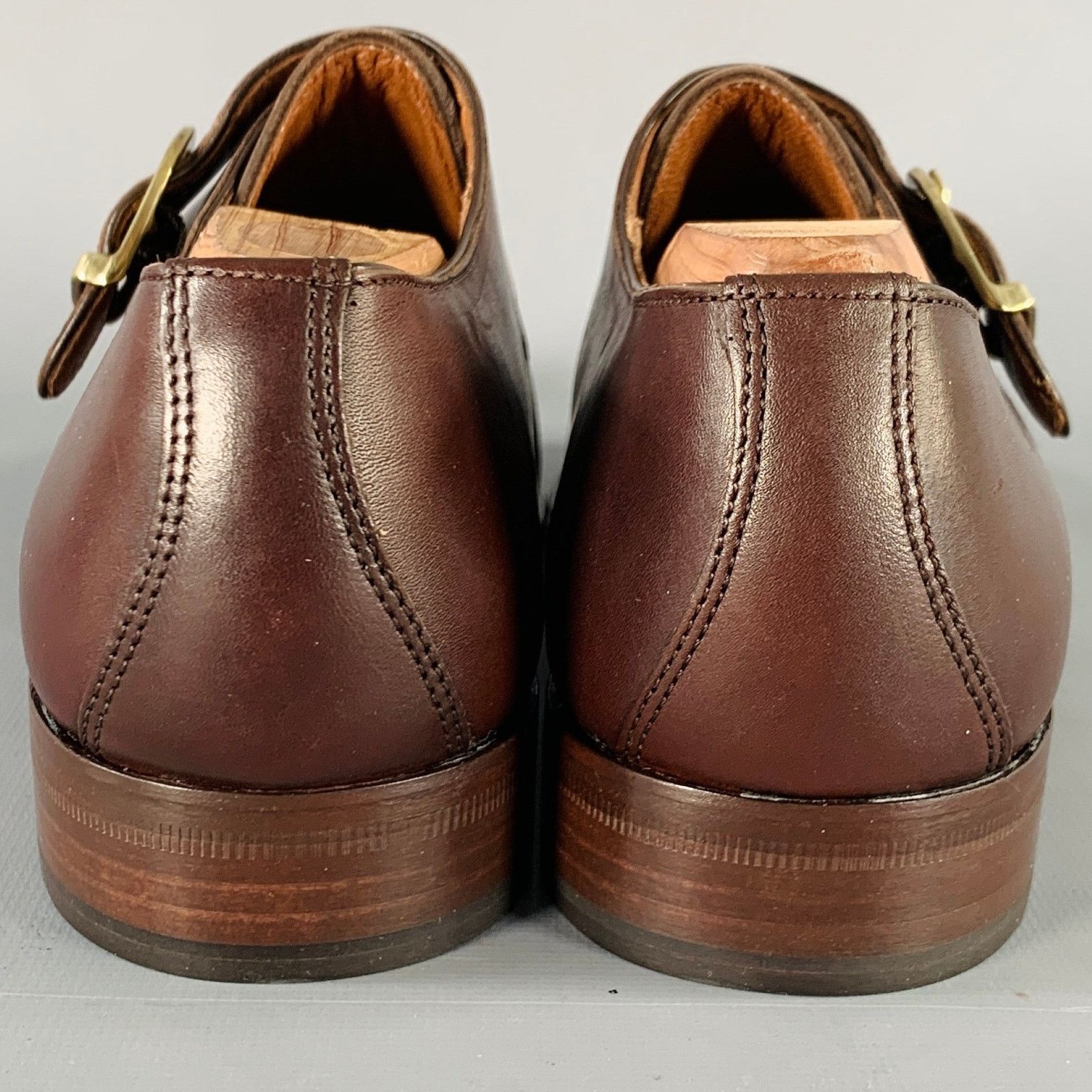 Aigner AIGNER Size 9.5 Brown Leather Monk Strap Loafers Shoes Size US 9.5 / IT 39.5 - 3 Thumbnail