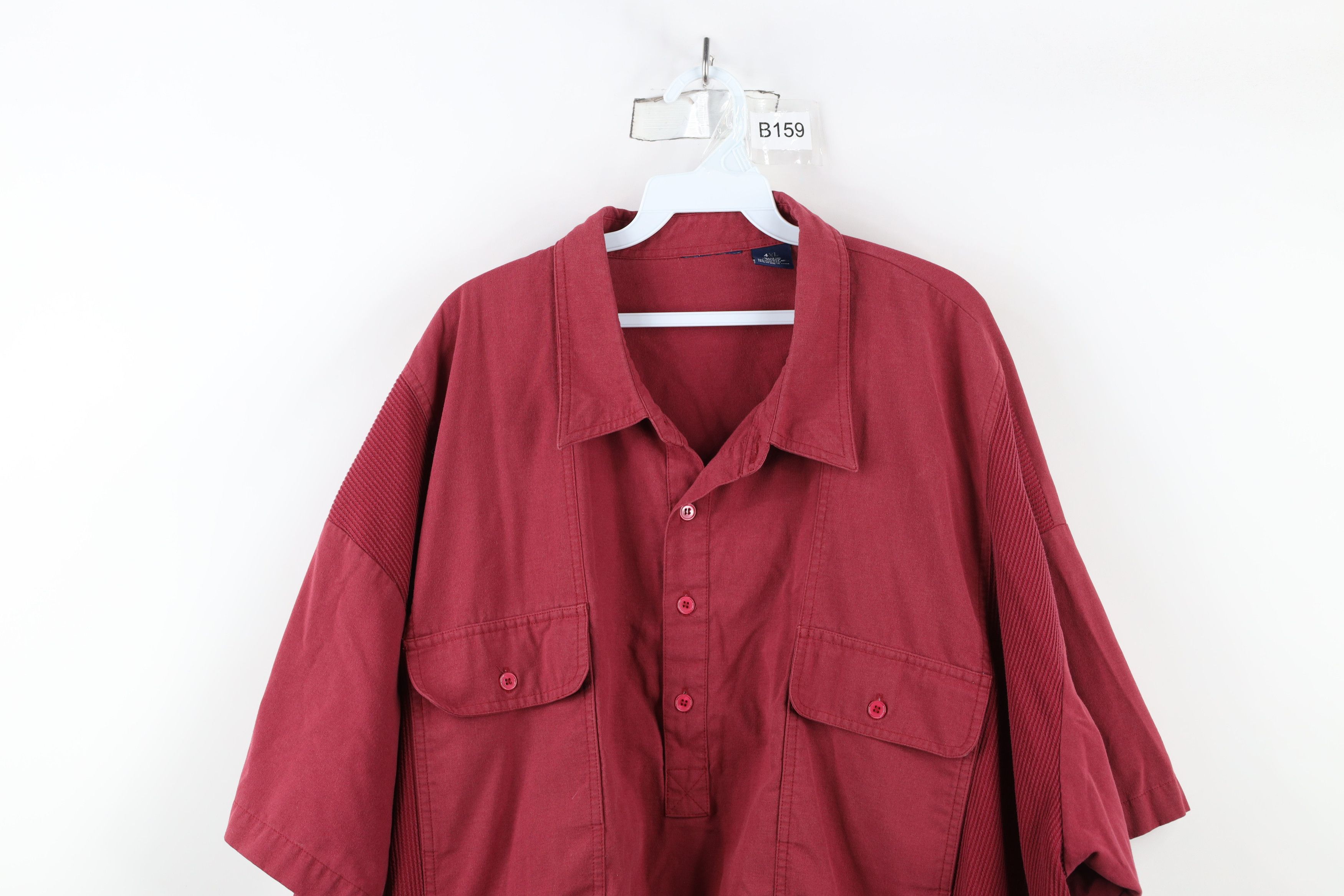 Vintage Vintage 90s Streetwear Pullover Polo Shirt Mafia Mob Red Size US XXL / EU 58 / 5 - 2 Thumbnail