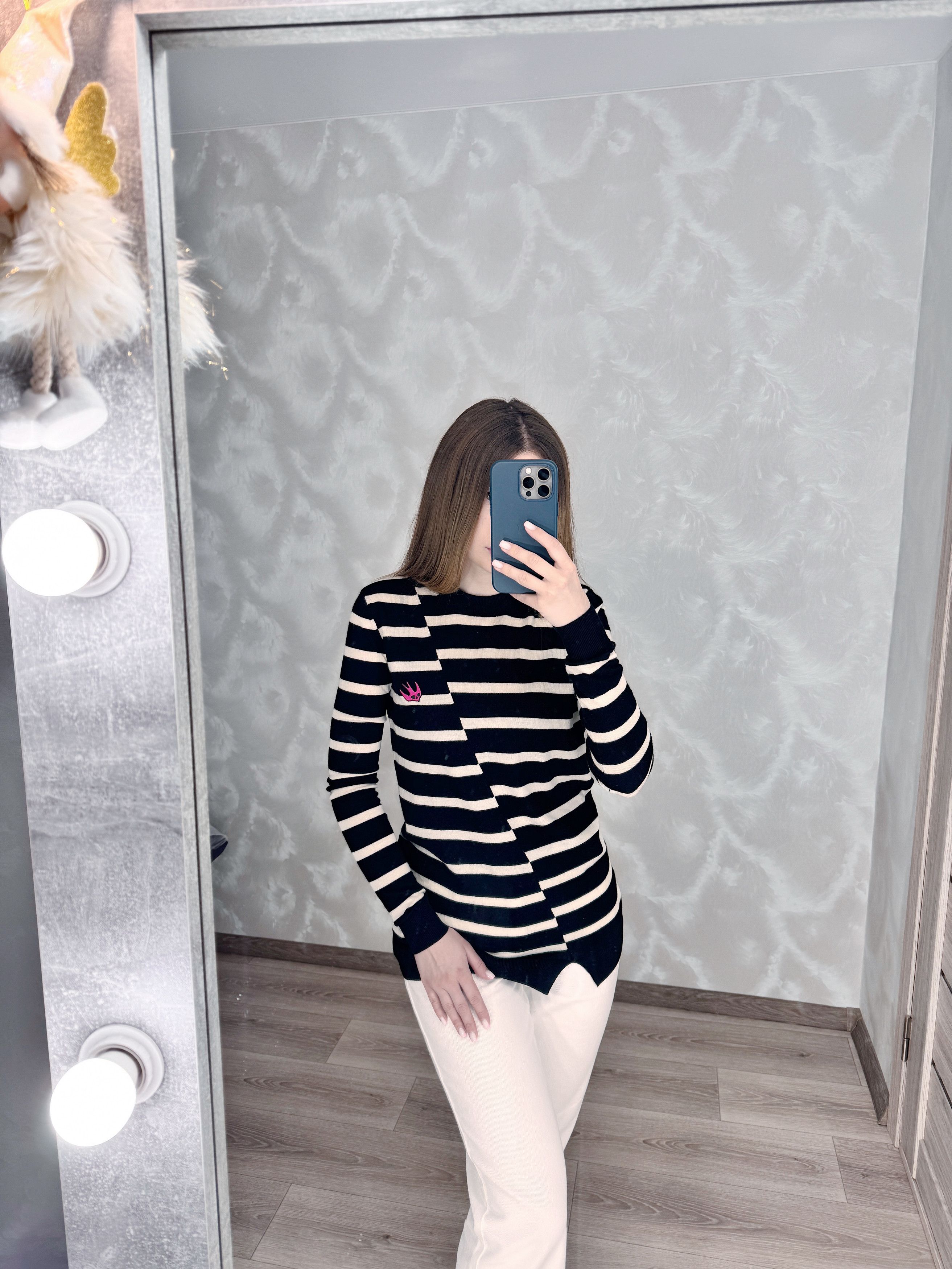 Alexander McQueen × MCQ McQ Alexander McQueen Striped Sweater Embroidered Swallow Size XXS / US 00 / IT 34 - 5 Thumbnail