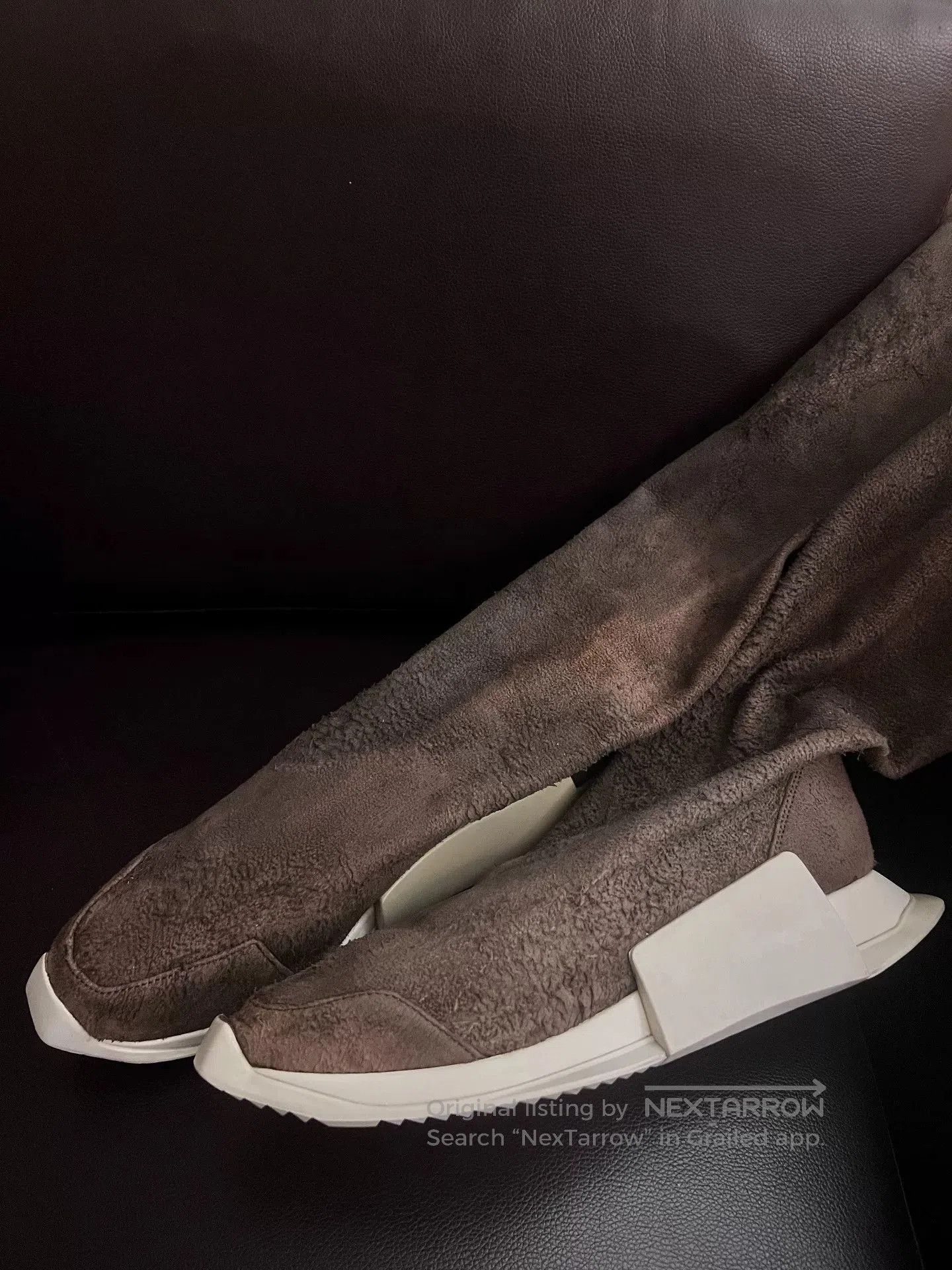 Rick Owens Rick Owens Glitter Suede High-Top Boots. Size US 11 / EU 44 - 1 Thumbnail