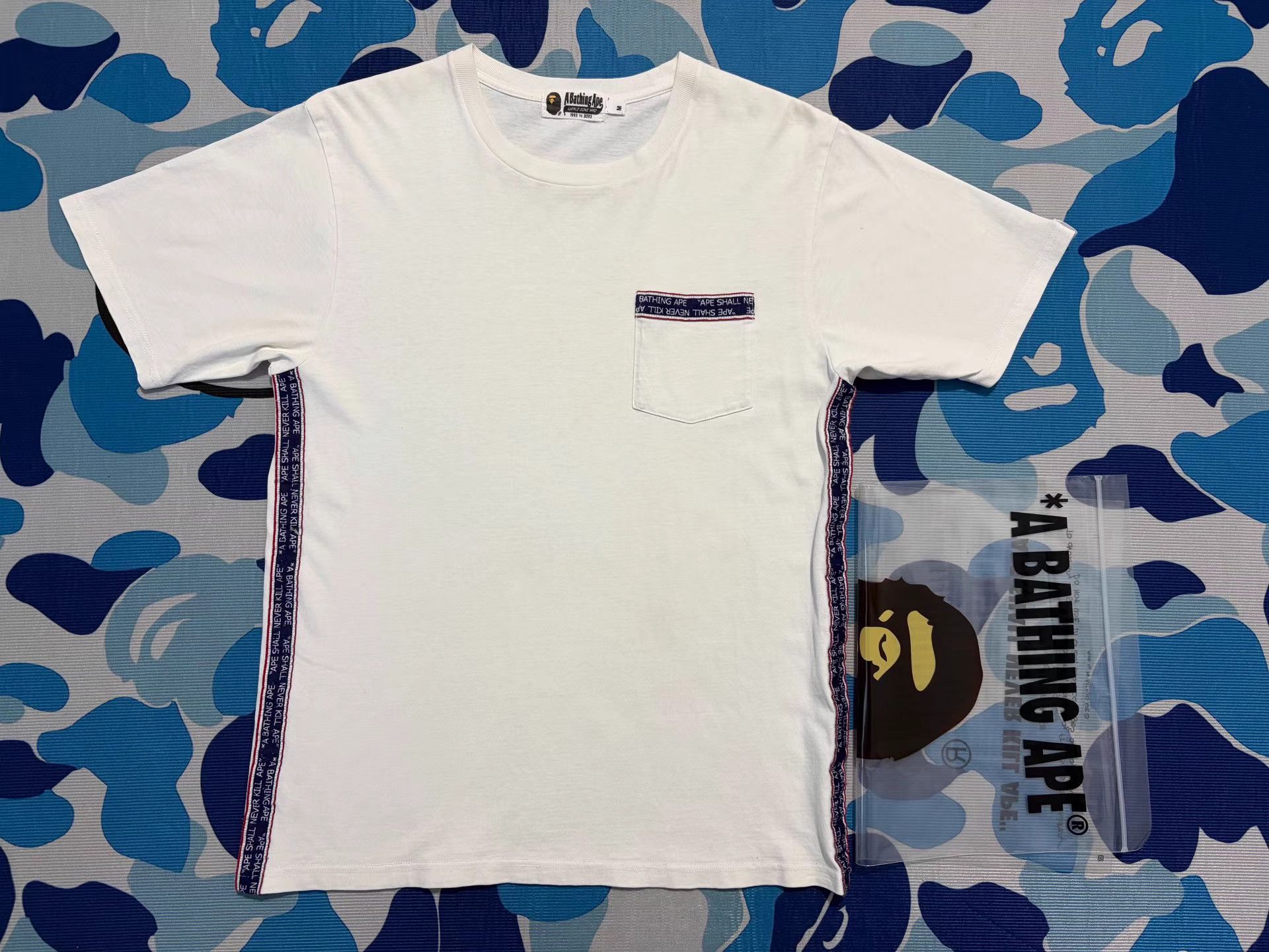 Bape BAPE White Slogan Short Sleeve Tee Size US M / EU 48-50 / 2 - 1 Thumbnail
