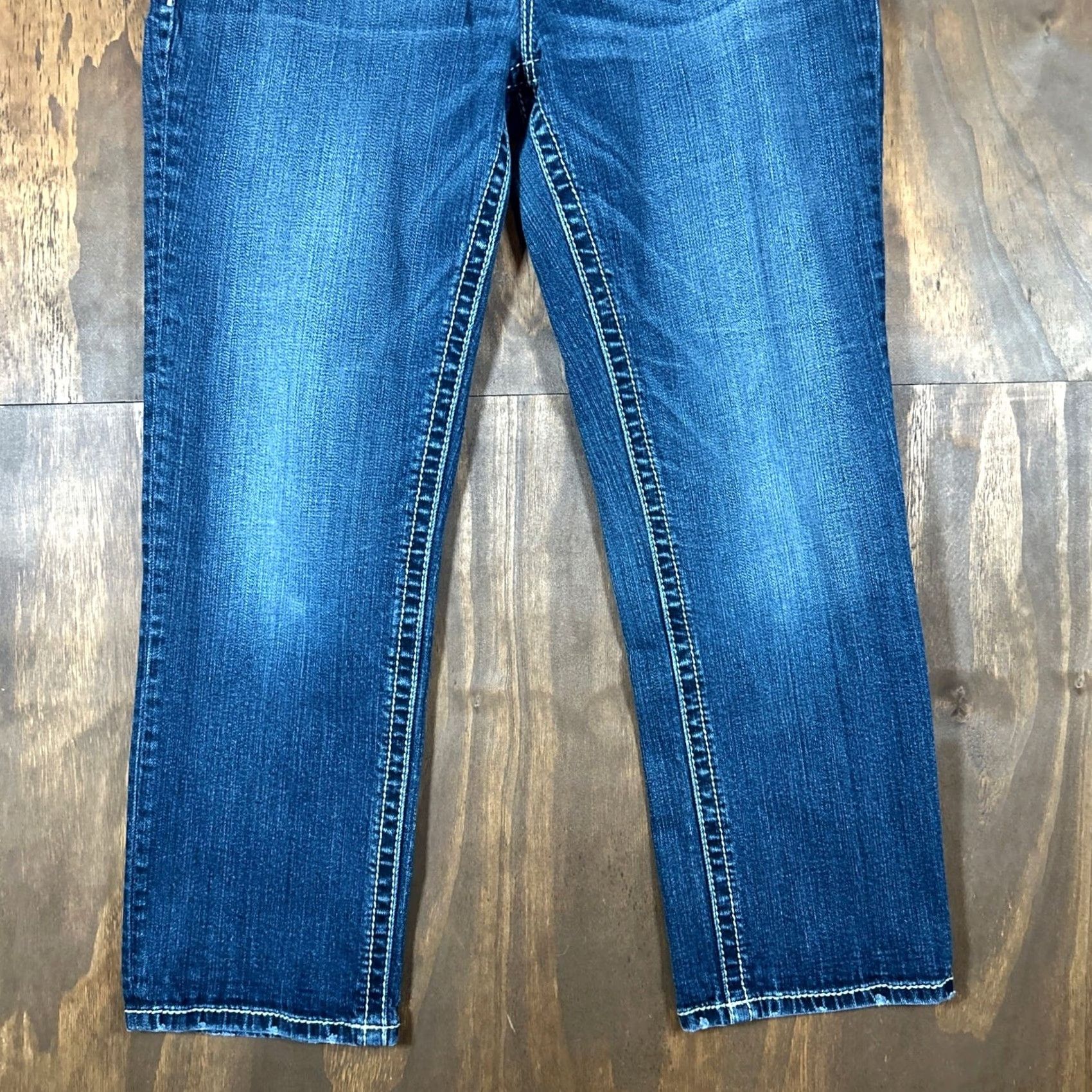 Miss Me Miss Me Jeans Blue Denim Mid Rise Boyfriend Capri Stretch 29 Womens Size 29" - 3 Thumbnail
