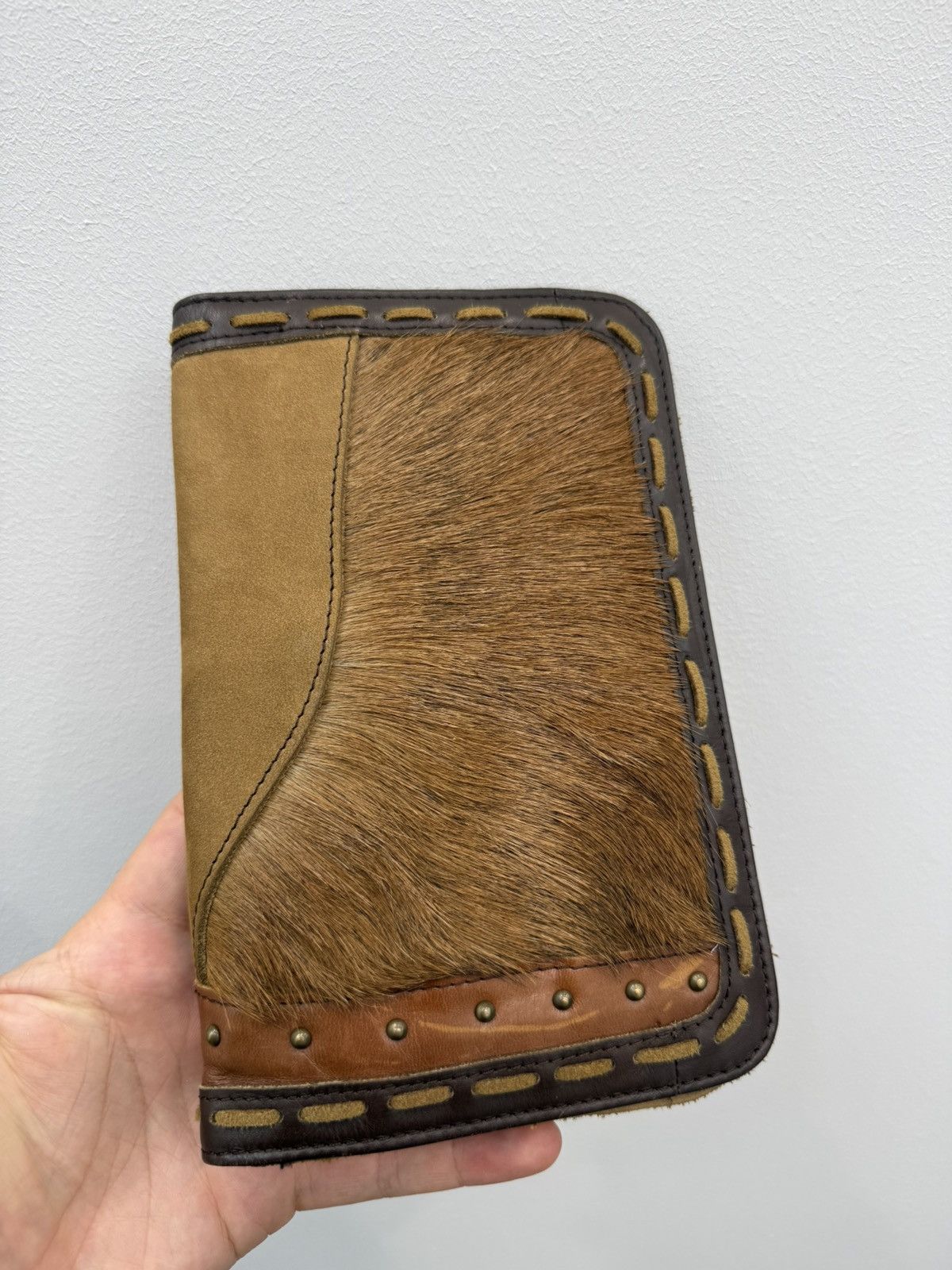 Vintage Chick On A Mission Women Leather Fur Wallet Size ONE SIZE - 1 Thumbnail