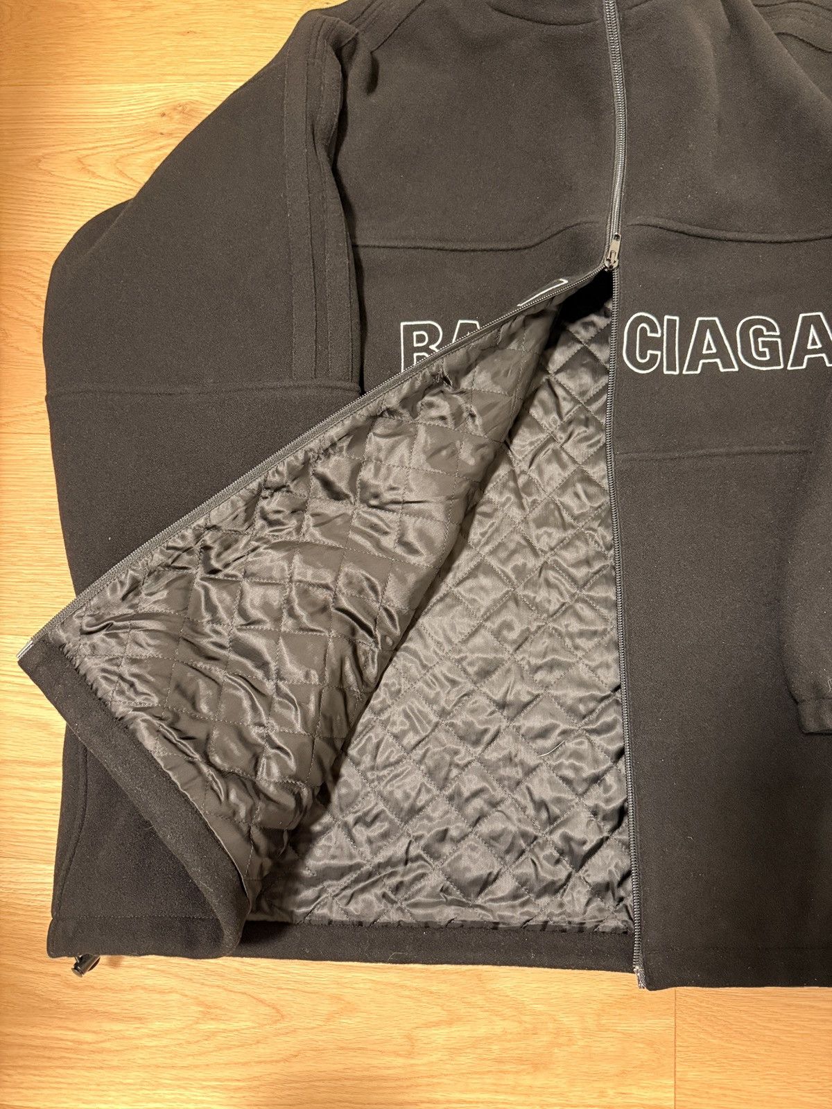 Balenciaga Balenciaga Wool Zip Up Fleece Jacket Size US L / EU 52-54 / 3 - 2 Thumbnail