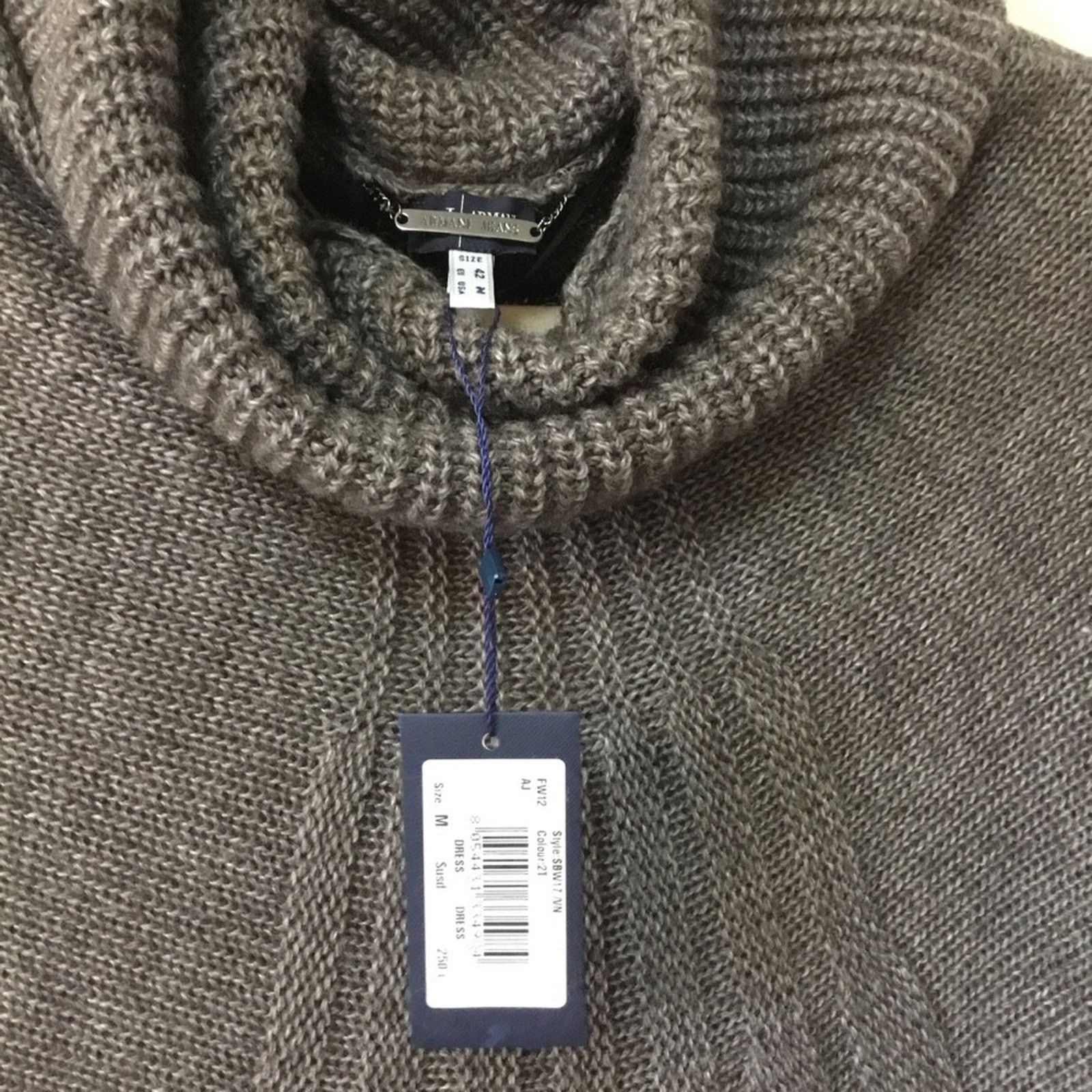 Armani Armani Jeans Gray Tie-Back Cowl Neck Sweater Size M / US 6-8 / IT 42-44 - 9 Thumbnail