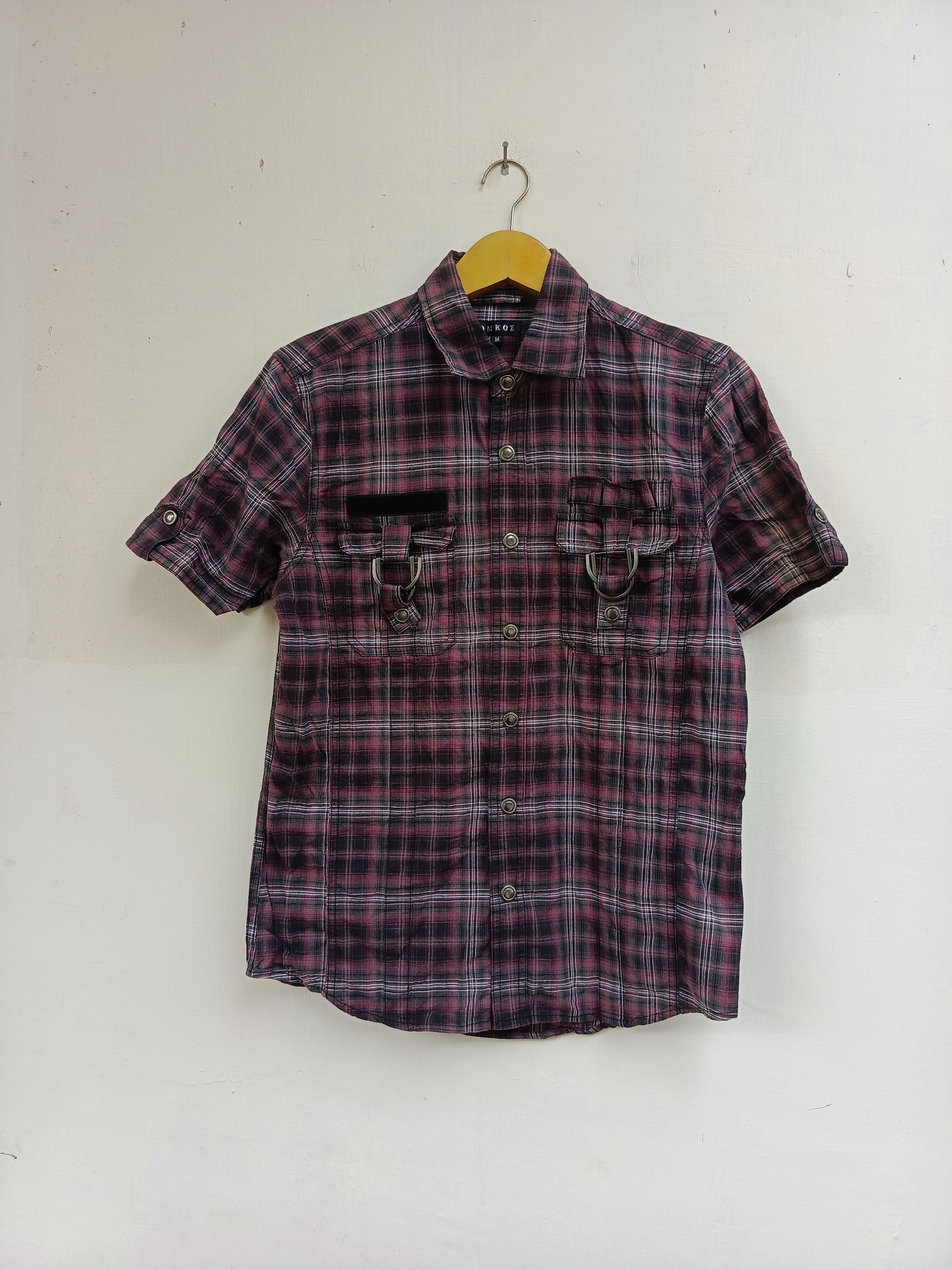 Japanese Brand Omkoe plaid shirt Size US M / EU 48-50 / 2 - 1 Thumbnail