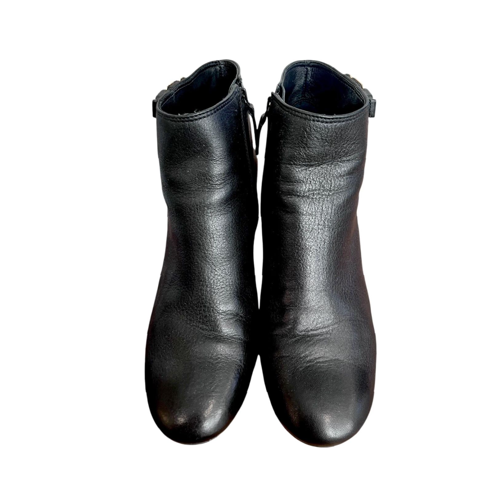 Tory Burch Tory Burch Brooke Black Ankle Wedge Boots Woman Size 9 EUC Pebbled Leather Leather M" Size US 9 / IT 39 - 4 Thumbnail