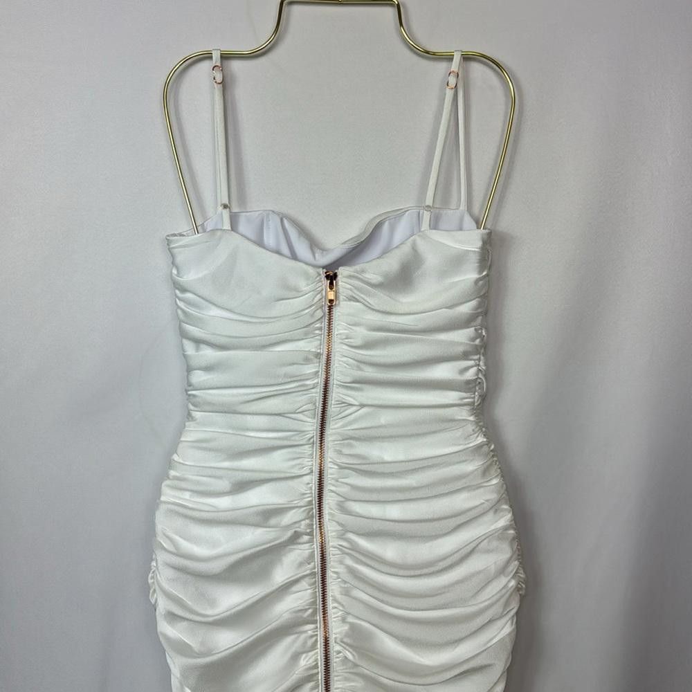 Nookie x Revolve Cooper Ruched Midi Dress White Size XS