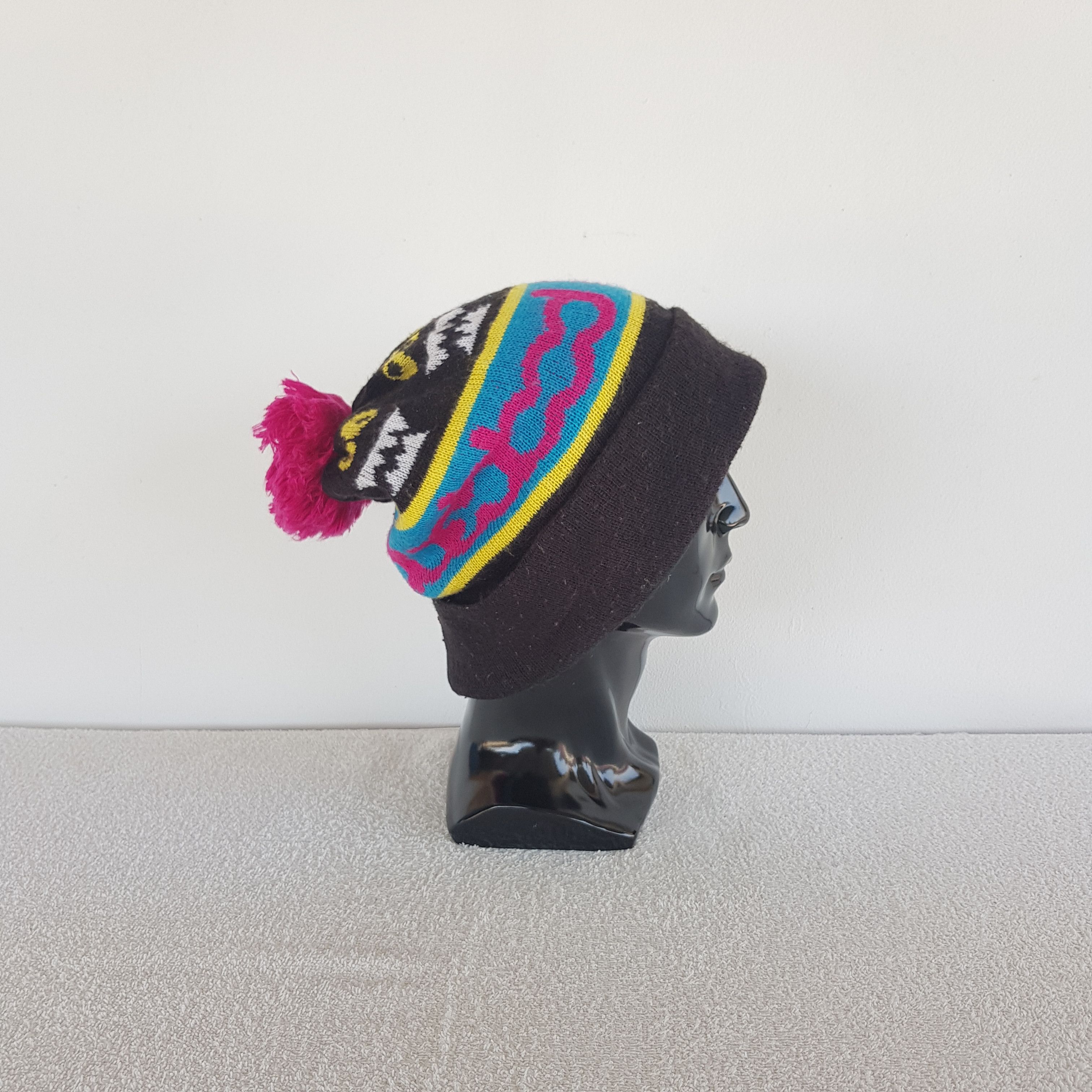 Hysteric Glamour Vintage Blue Baby Beanie Pom Pom Snow Caps Hats Size ONE SIZE - 4 Thumbnail