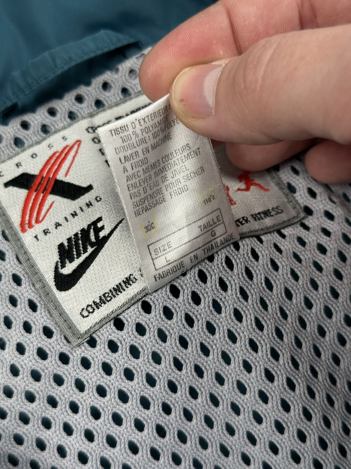 Nike Vintage Nike Cross Training Teal Mesh Lined Windbreaker 90s Size US L / EU 52-54 / 3 - 14 Thumbnail