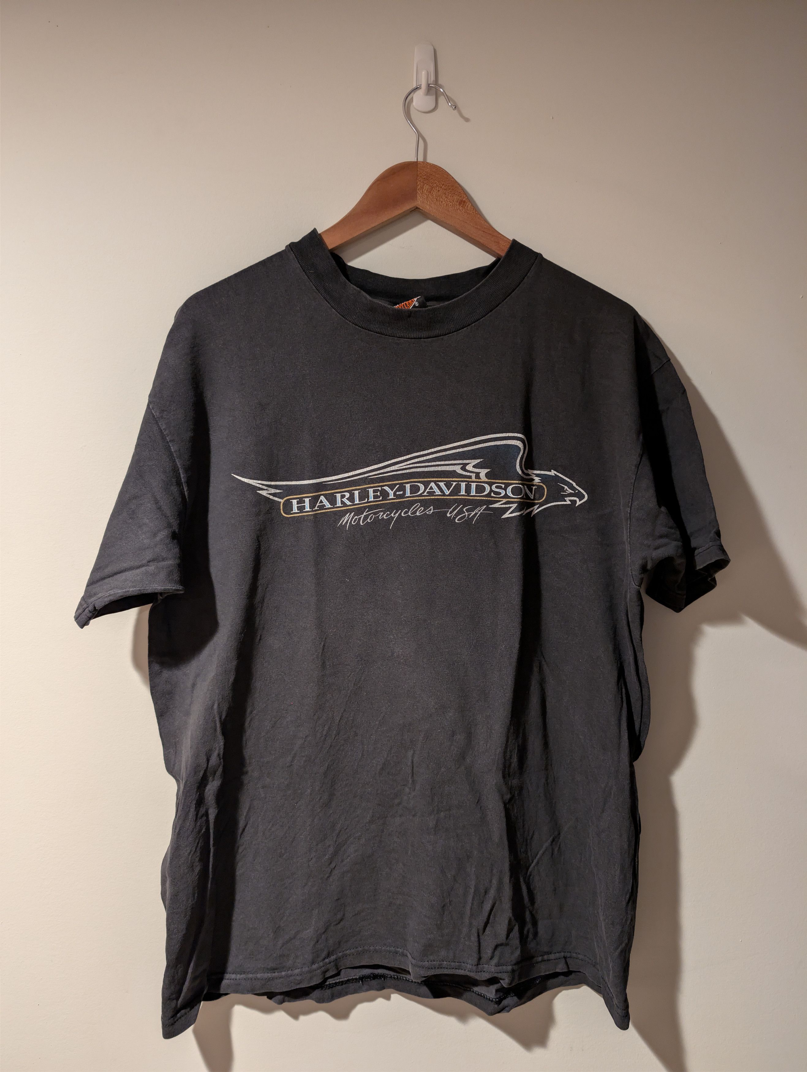 Harley Davidson Vintage 90s Harley Davidson Motorcycle Bedford Texas T-Shirt Size US L / EU 52-54 / 3 - 1 Thumbnail